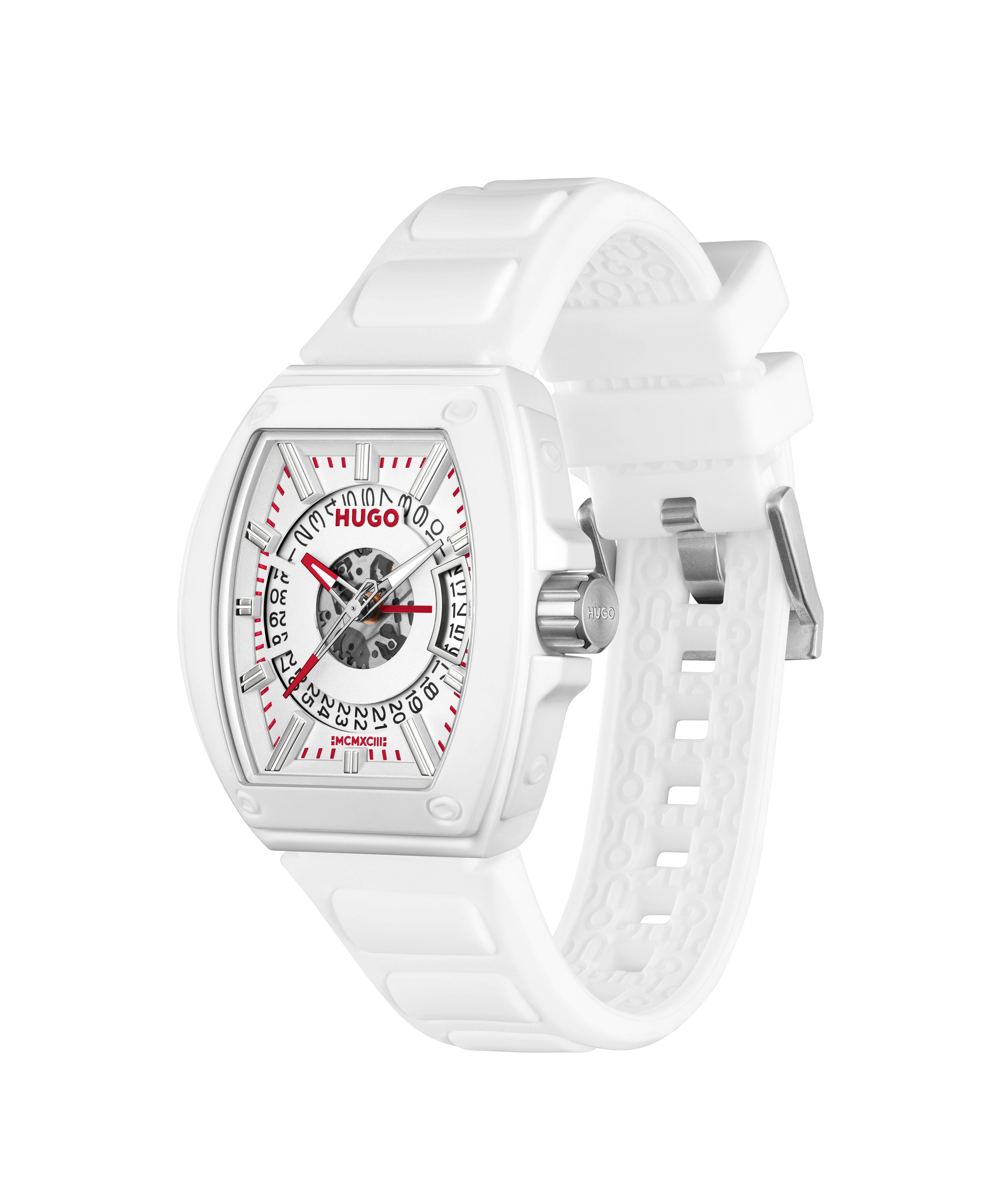 HUGO Quarzuhr #HUGO ID 1530435, Armbanduhr, Damenuhr, Herrenuhr, Silikonarmband, analog, Tag