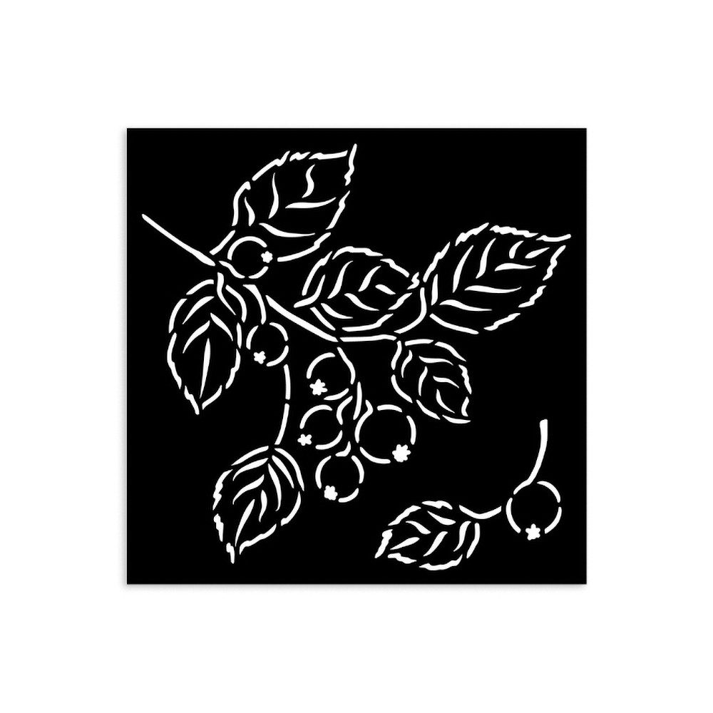 Stamperia Malschablone Whispering Woods - Berries, 12 x 12 cm