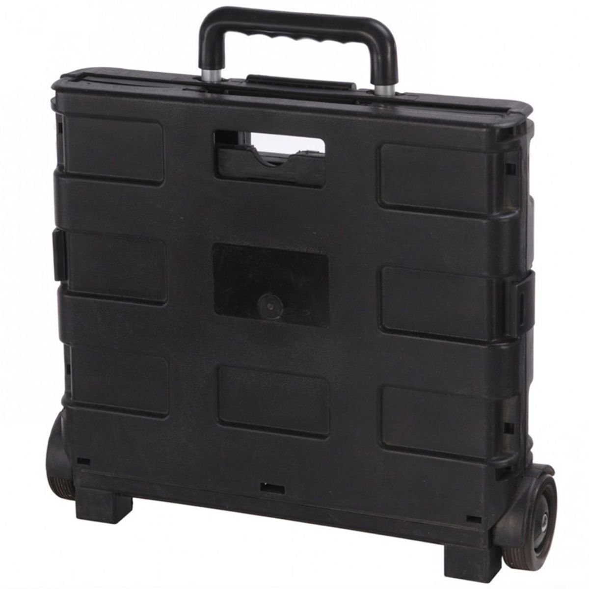 H&S Collection Einkaufsshopper Trolley 18 Kunststoff schwarz max. Faltbar mit Einkaufstrolley, 30L Klappbox kg