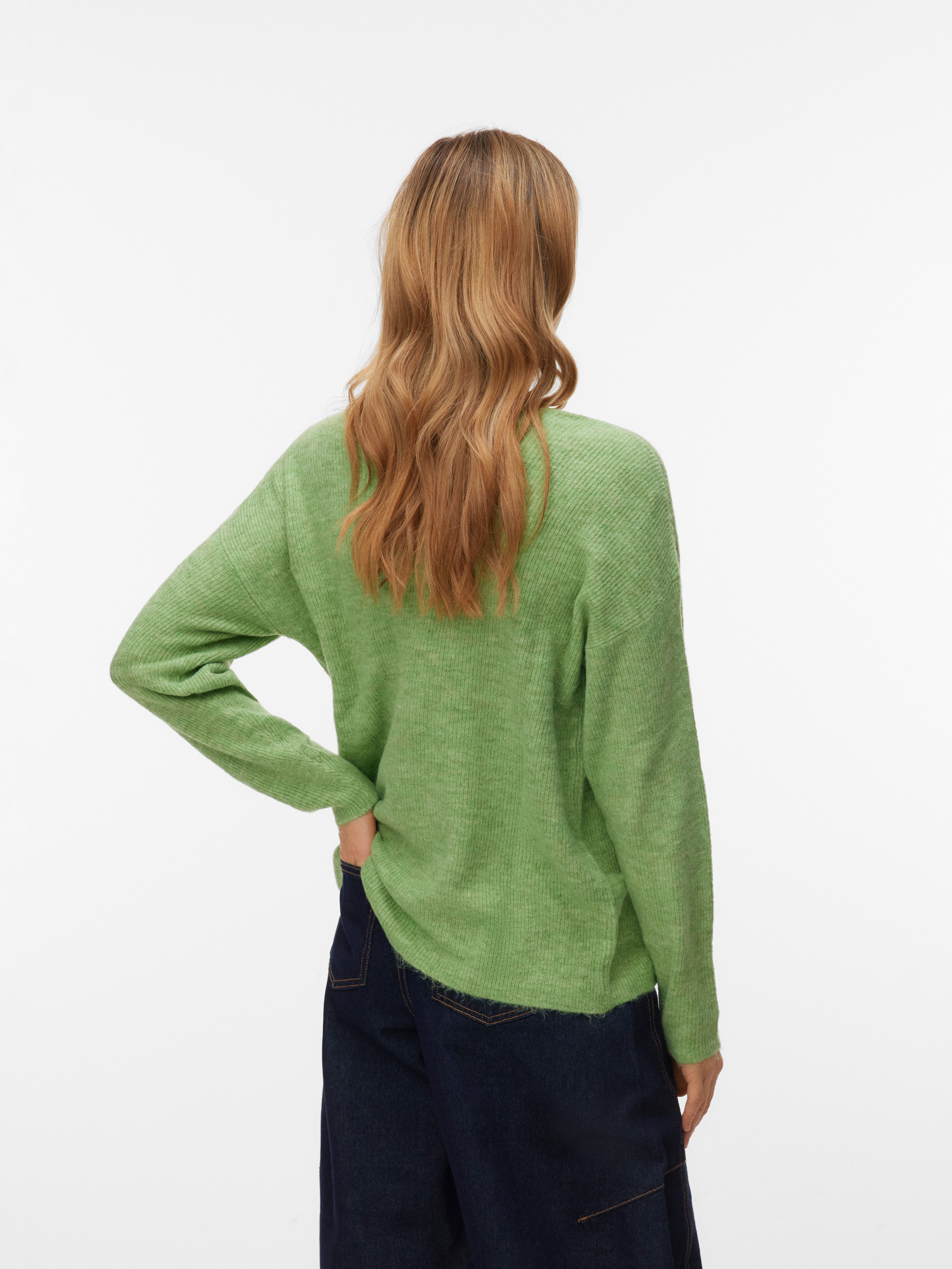 Vero Moda V-Ausschnitt-Pullover VMCREWLEFILE LS V-NECK BLOUSE NOOS günstig online kaufen