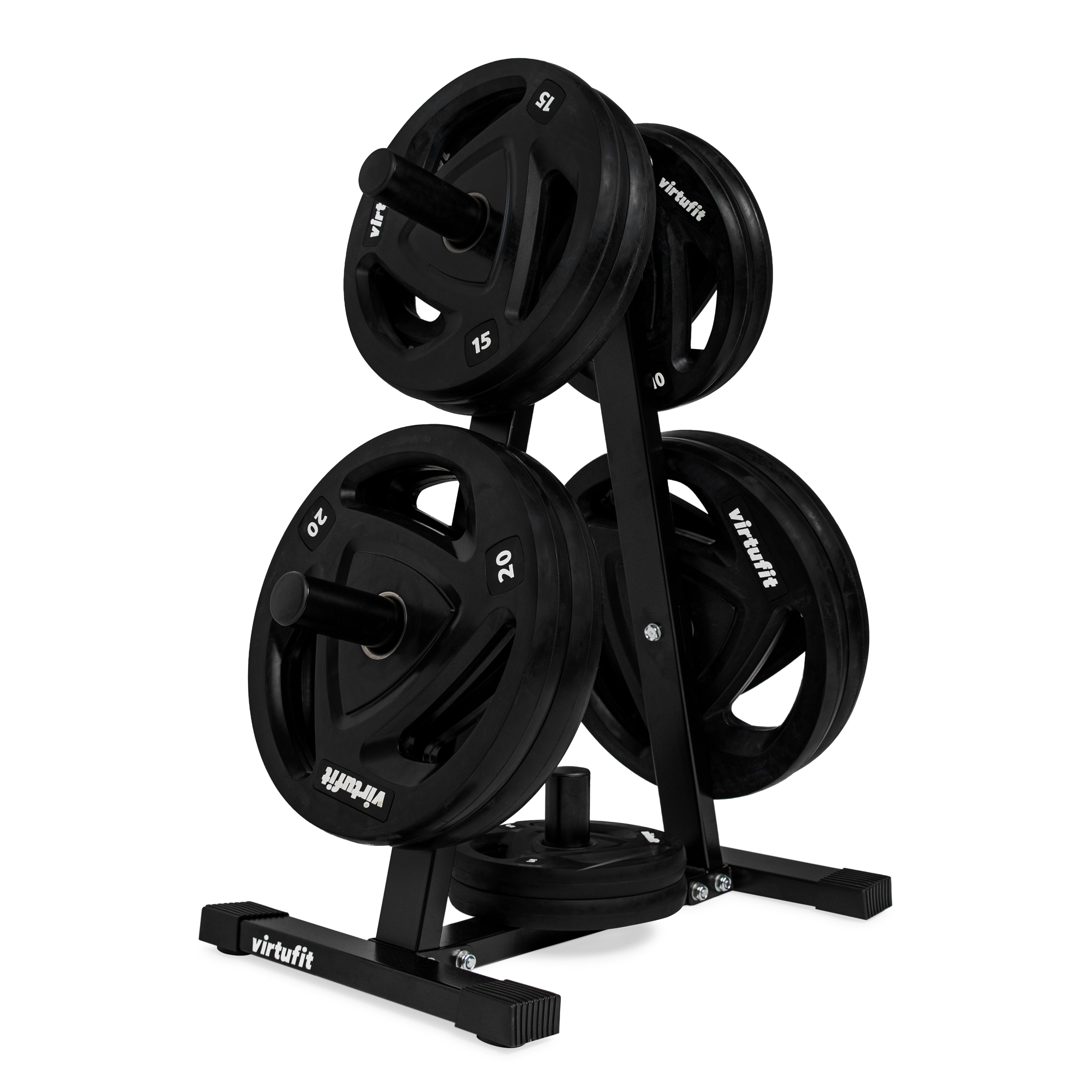 VirtuFit Hantelscheibenständer VirtuFit Hantelscheiben-Aufbewahrungsständer 50 mm Schwarz 5 Ablagepin