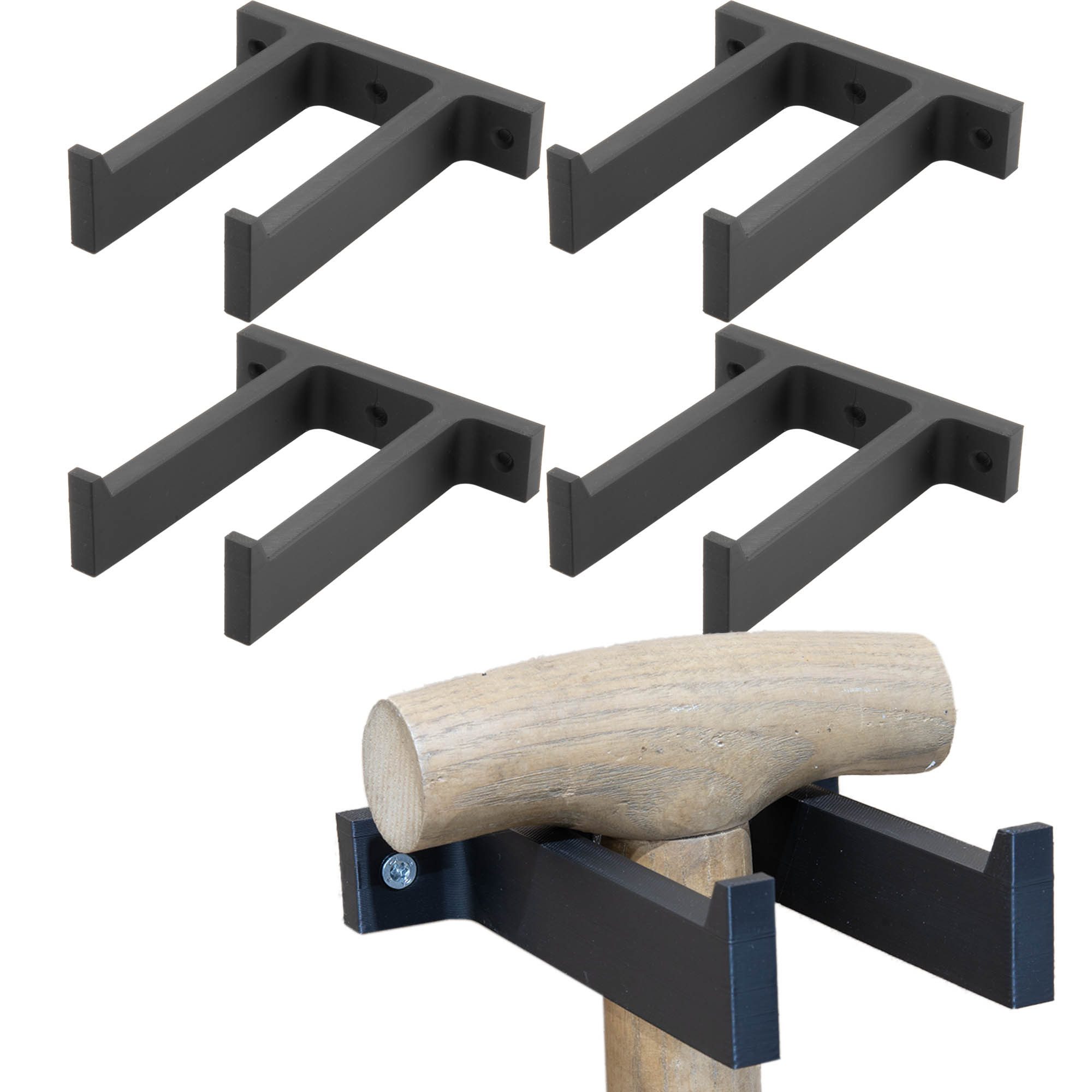 TSB Werk Werkzeughalter Wandhalter Gartengeräte Schaufel Spaten Hake, 4-tlg günstig online kaufen