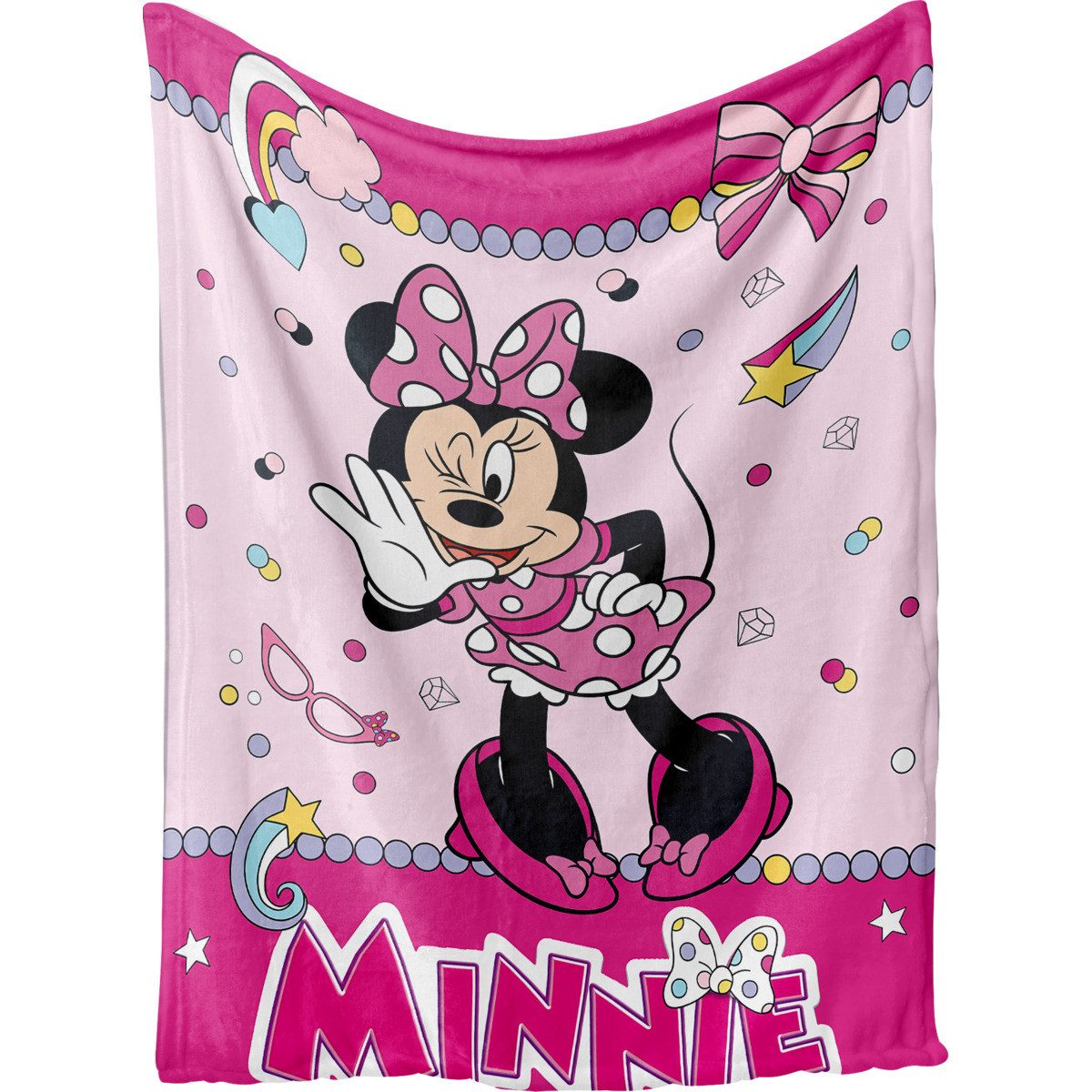 Kinderdecke Minnie Mouse Mädchen, Disney, Kuscheldecke, Kinderdecke, Babydecke, Wohndecke, Schmusedecke