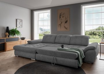 Myhomelando Ecksofa Regatta, mit Schlaffunktion, Bettkasten, Sitztiefenverstellung, Kopflehnenfunktion