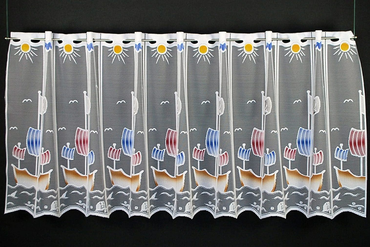 Gardinen Kranzusch Scheibengardine für Kinder Piratenschiff (1 St), Stangen günstig online kaufen