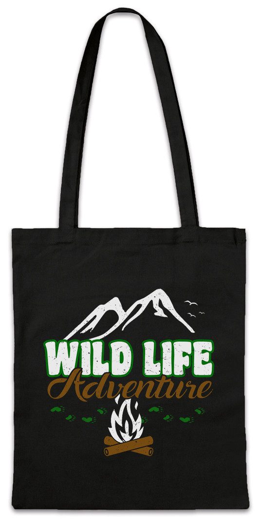 Beuteltasche Wild Life Adventure Logo Stofftasche Outdoor Trekking Wandern Camping