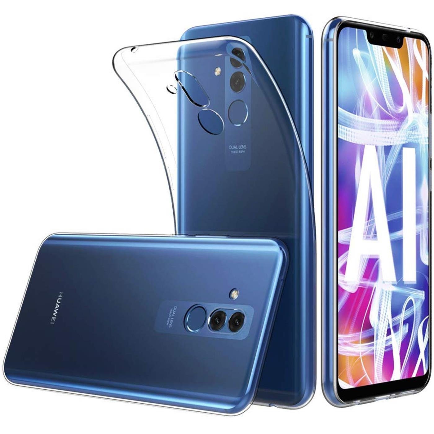 CoolGadget Handyhülle Transparent Ultra Slim Case für Huawei Mate 20 Lite 6,3 Zoll, Silikon Hülle Dünne Schutzhülle für Mate 20 Lite Hülle