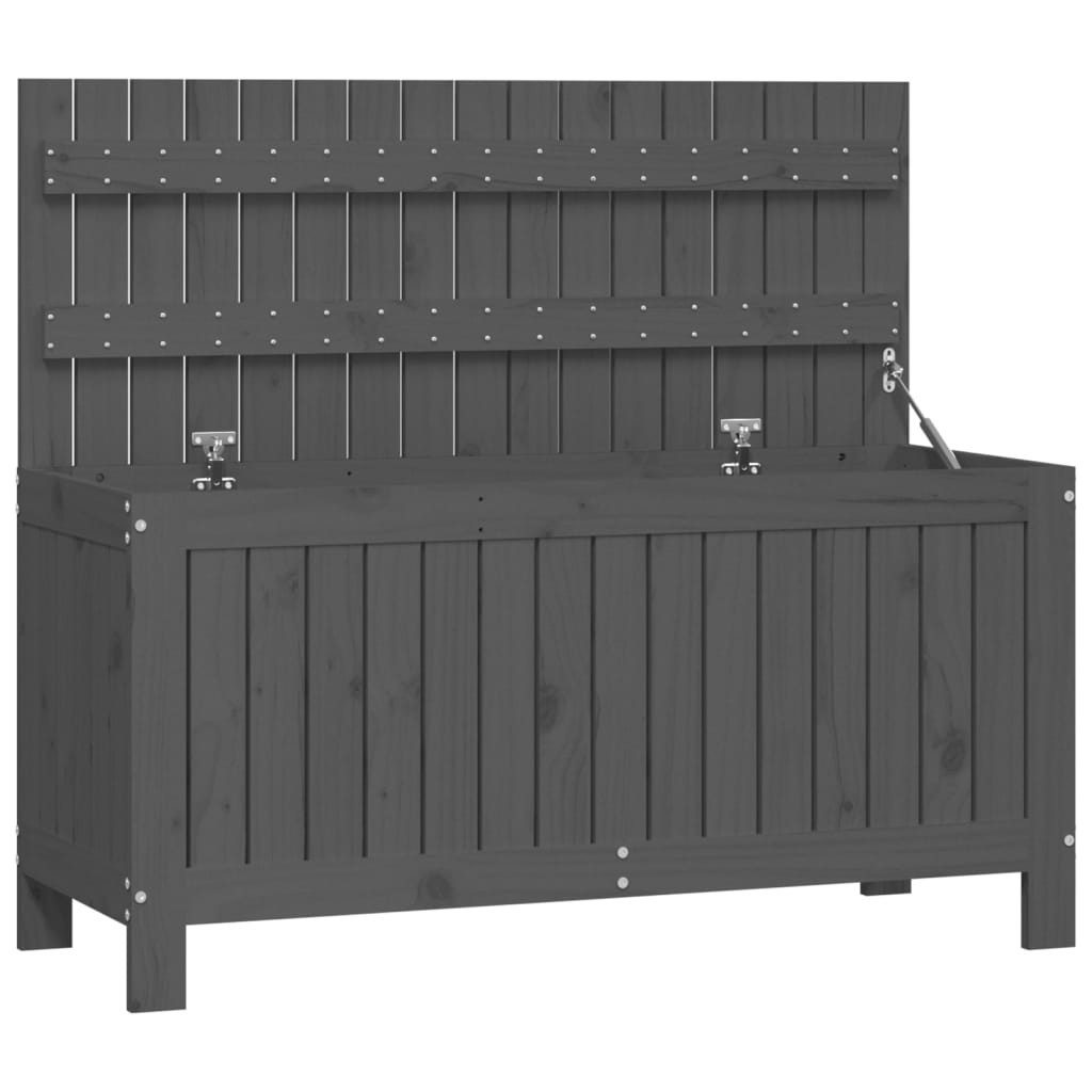 vidaXL Gartenbox, Gartentruhe Grau 108x42,5x54 cm Massivholz Kiefer