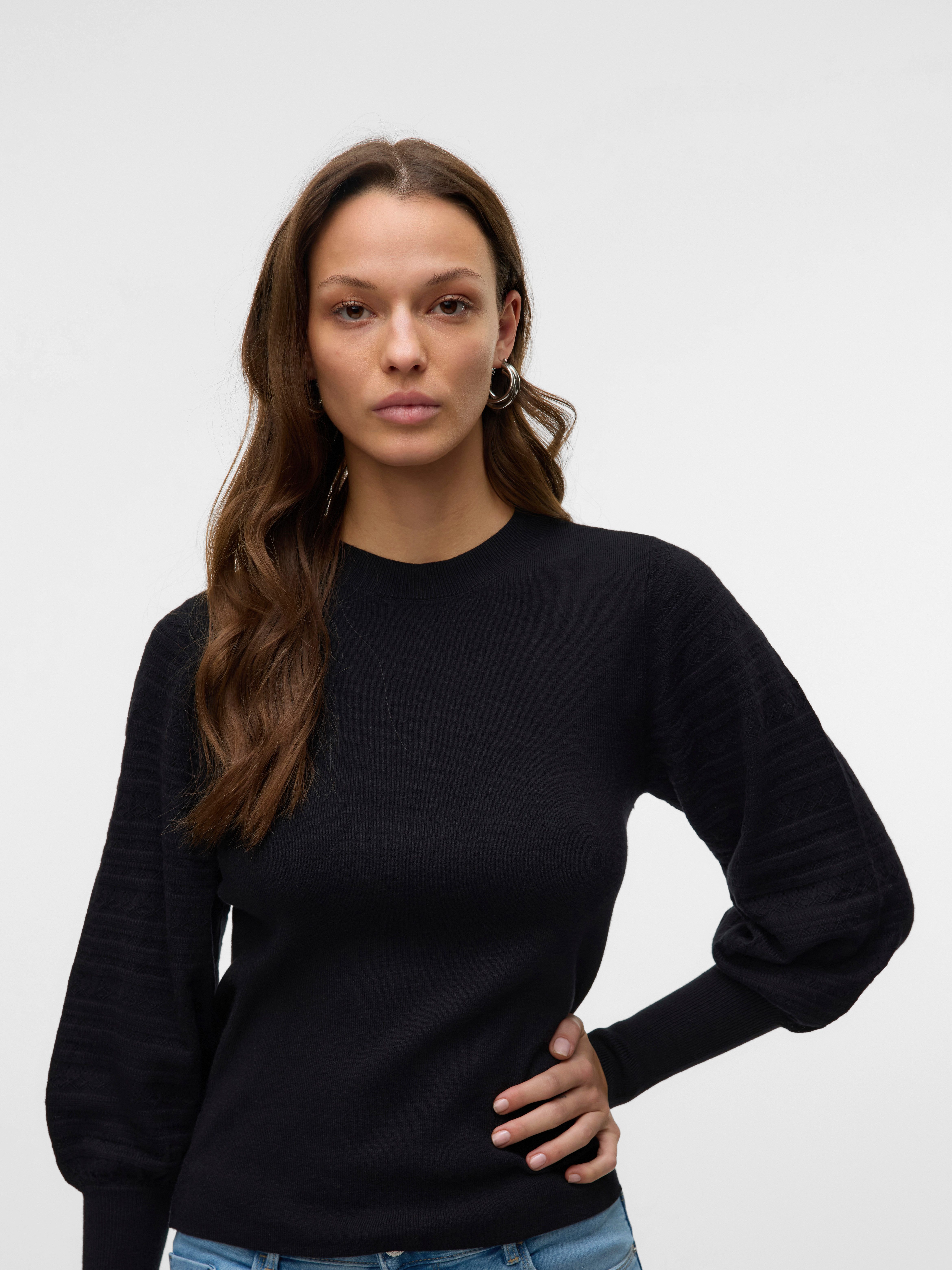 Vero Moda Strickpullover VMHOLLYPOINTELLE LS O-NCK günstig online kaufen