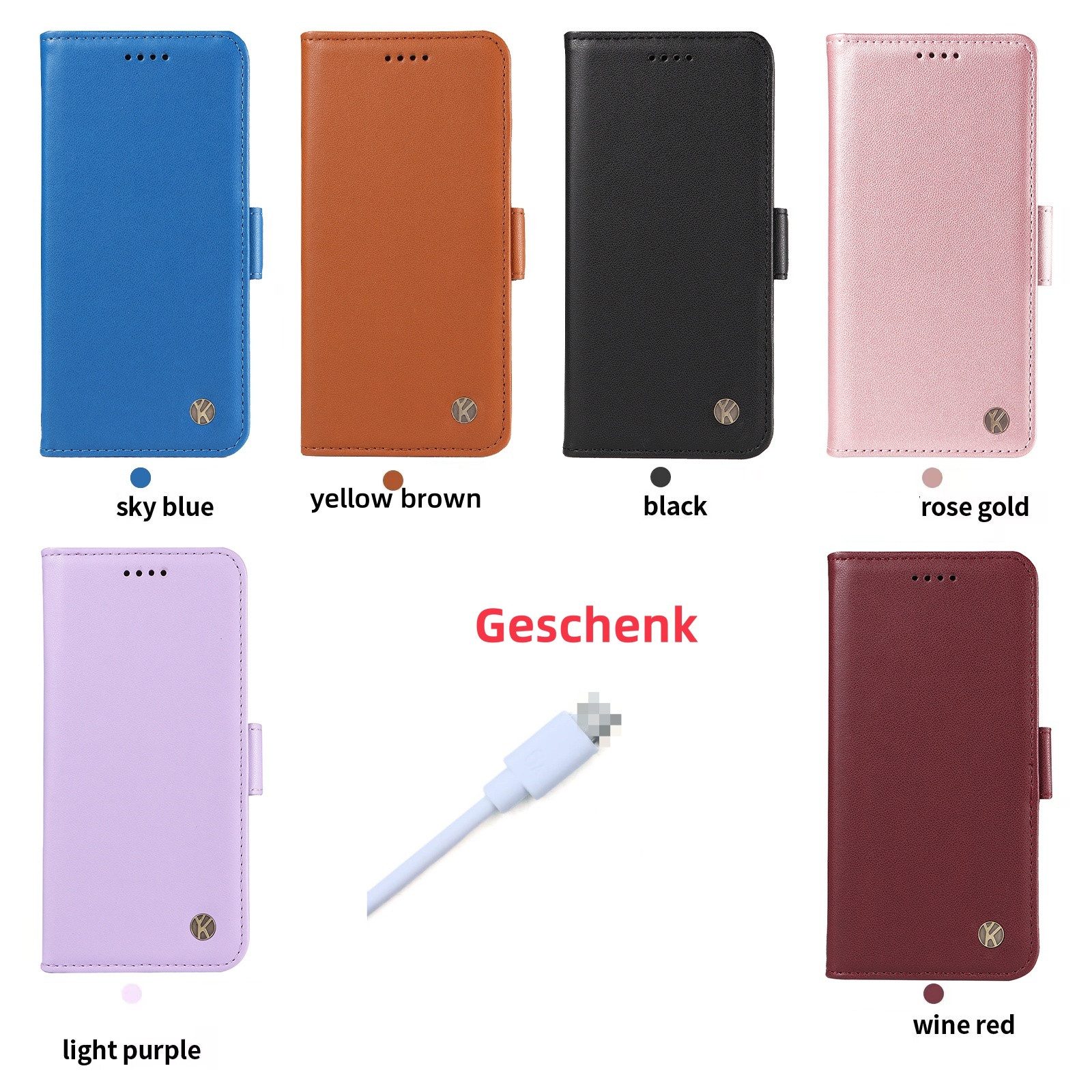 trends for living Handyhülle Hülle Tasche Kartenschlitz für iPhone Modelle Flip Case Cover Leder