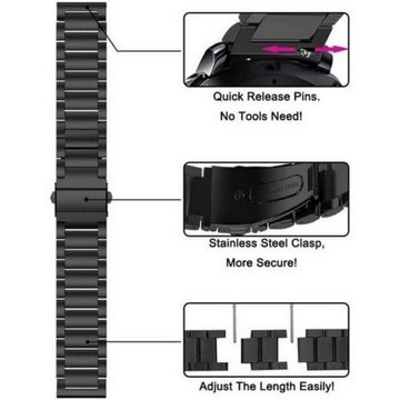 SmartUP Smartwatch-Armband Für Samsung Galaxy Watch 6 5 4 Pro Classic Gear 40mm 44mm Edelstahl, Zeitloses Design