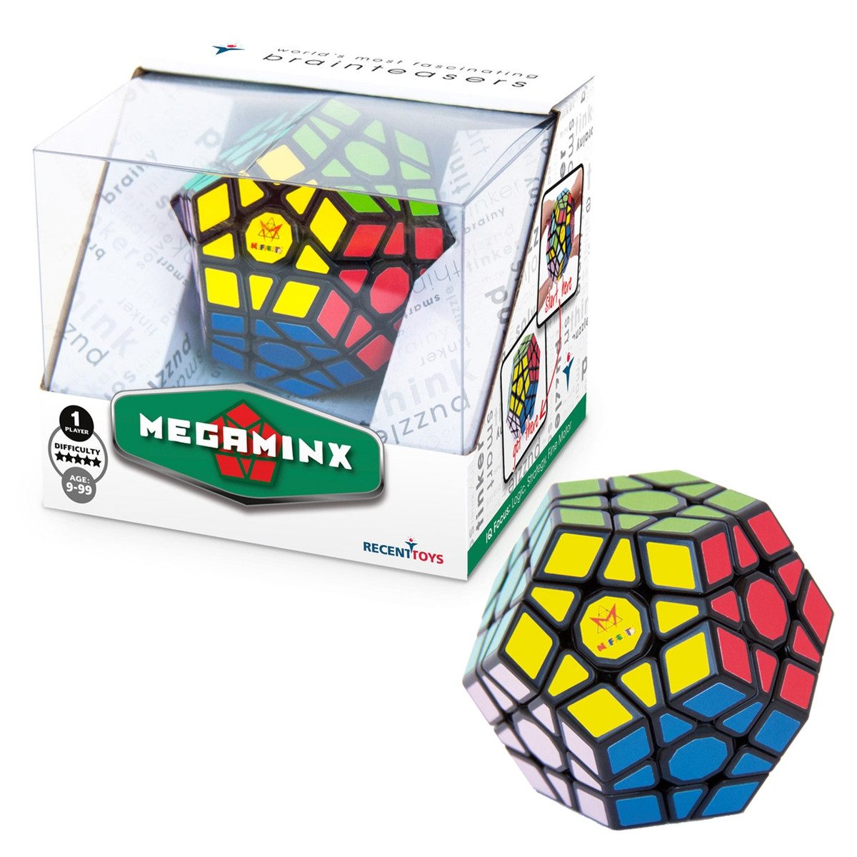 Invento Spiel Zauberwürfel Megaminx mehrfarbig