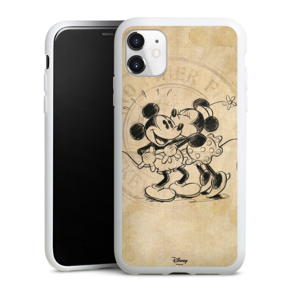 DeinDesign Handyhülle Mickey Mouse Minnie Mouse Vintage Minnie&Mickey, Apple iPhone 11 Silikon Hülle Bumper Case Handy Schutzhülle