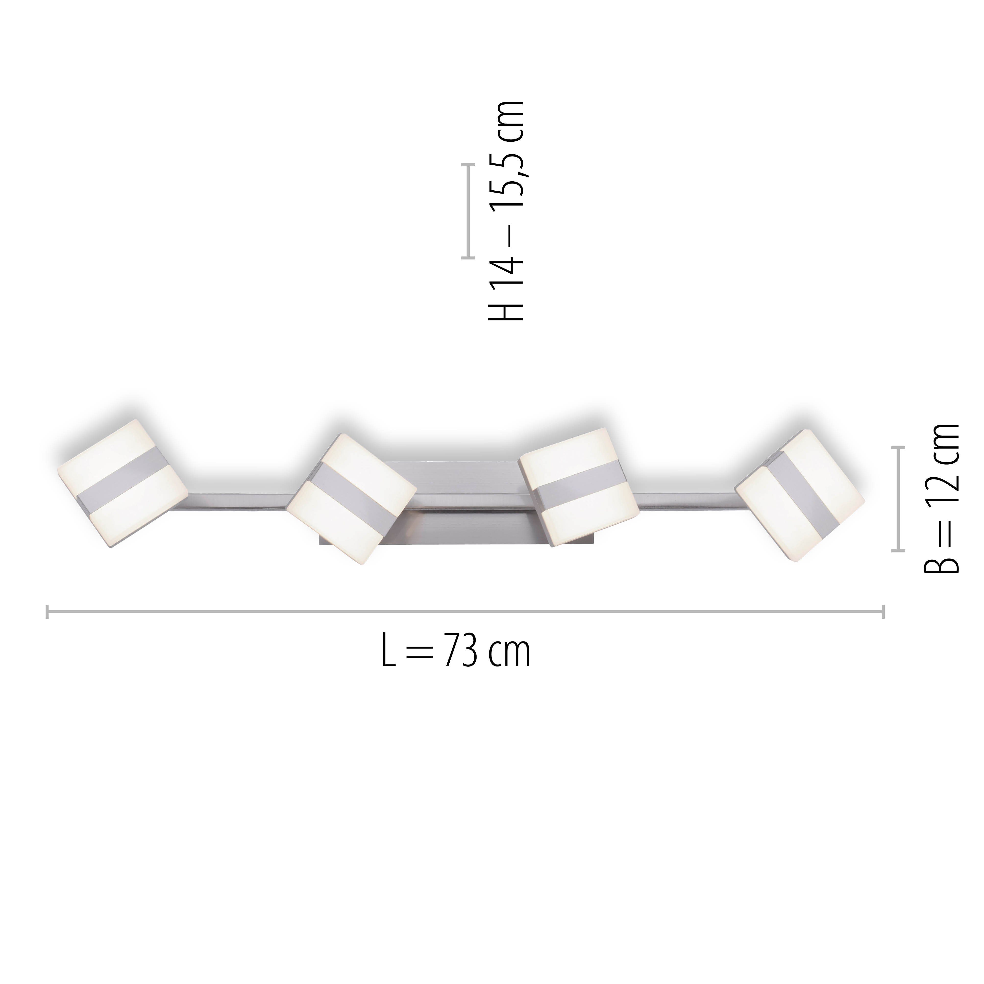 JUST LIGHT LED Deckenleuchte Ls-SABI, Dimmfunktion, Memory, nach Trennung vom Netz, LED fest integriert, warmweiß - kaltweiß, dimmbar über Fernbedienung