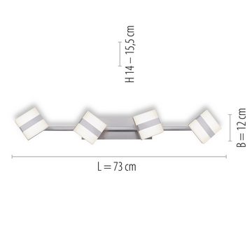 JUST LIGHT LED Deckenleuchte Ls-SABI, Dimmfunktion, Memory, nach Trennung vom Netz, LED fest integriert, warmweiß - kaltweiß, dimmbar über Fernbedienung