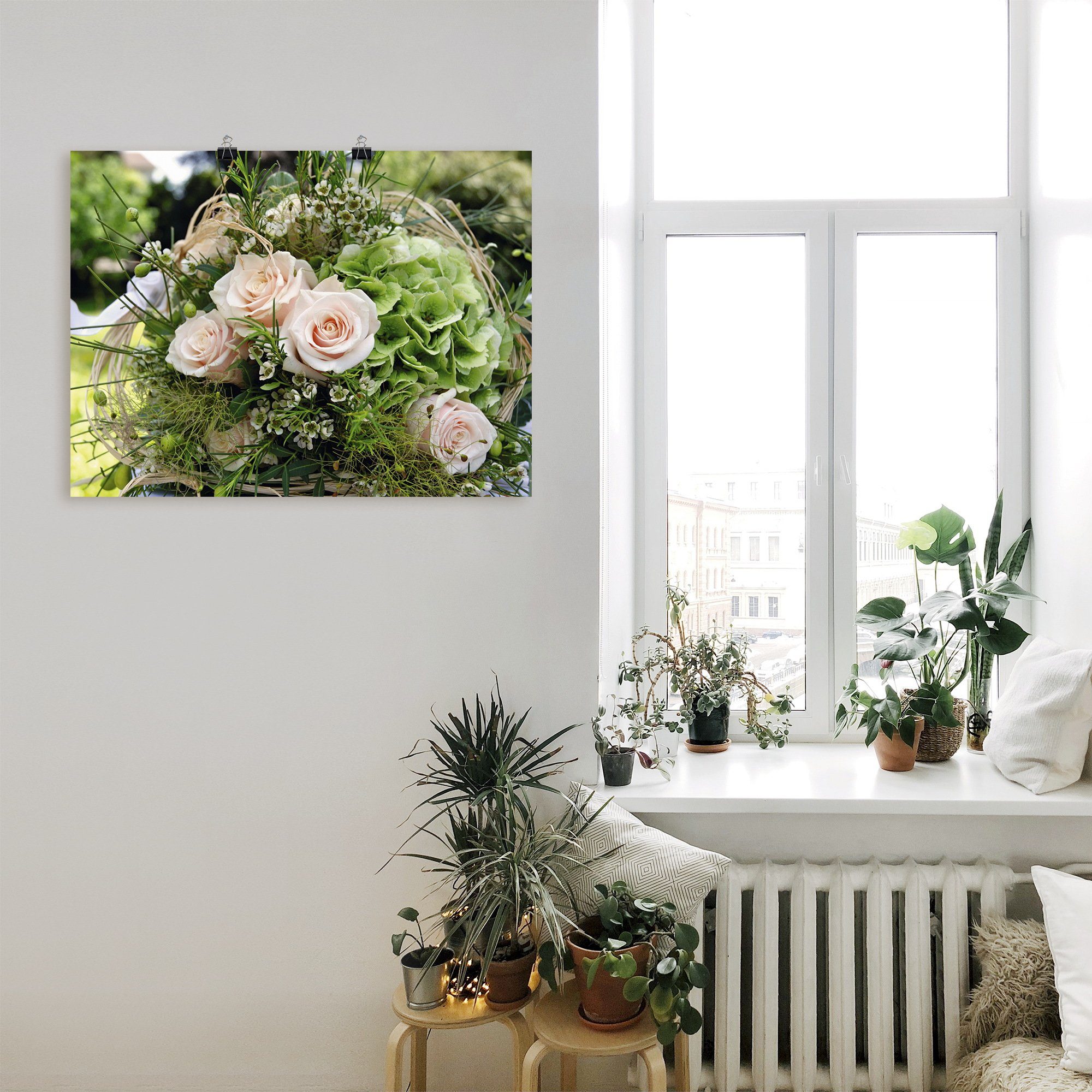 oder Blumen als Alubild, Poster Wandbild Leinwandbild, Größen (1 Artland Wandaufkleber versch. St), in Blumenstrauss,