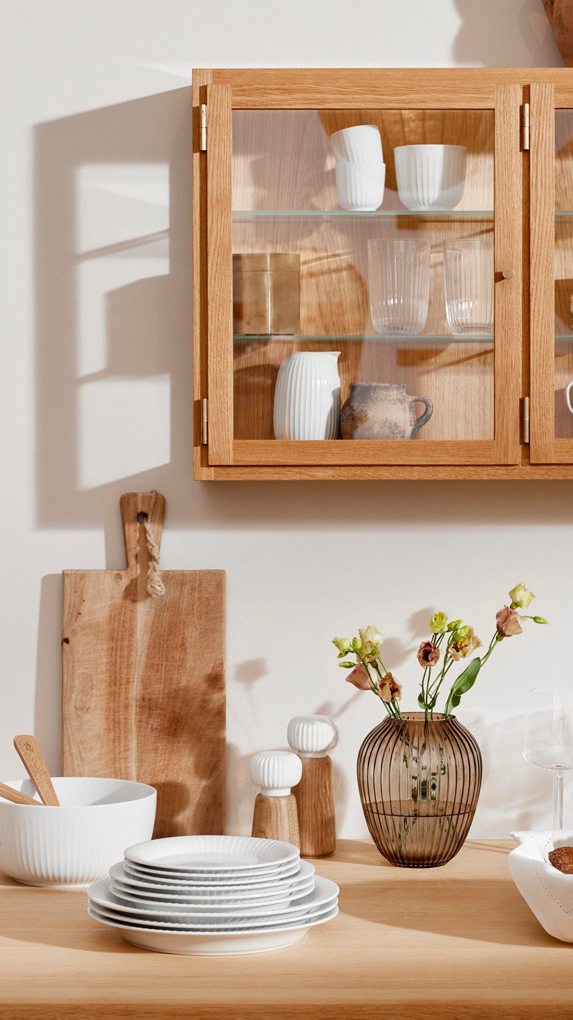 Kähler Salz-/Pfeffermühle Kähler Hammershøi Mühle H18 cm Weiß