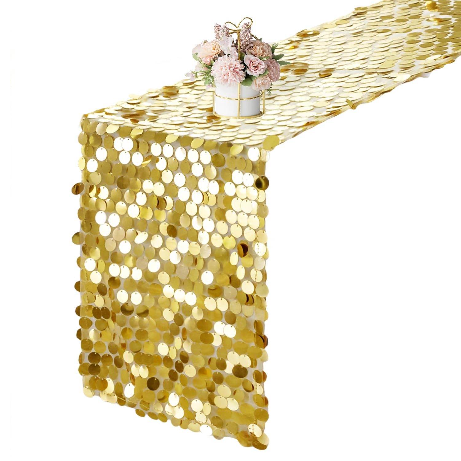 CLTYQ Tischläufer Tischläufer Pailletten, 275x30cm rechteckiger günstig online kaufen