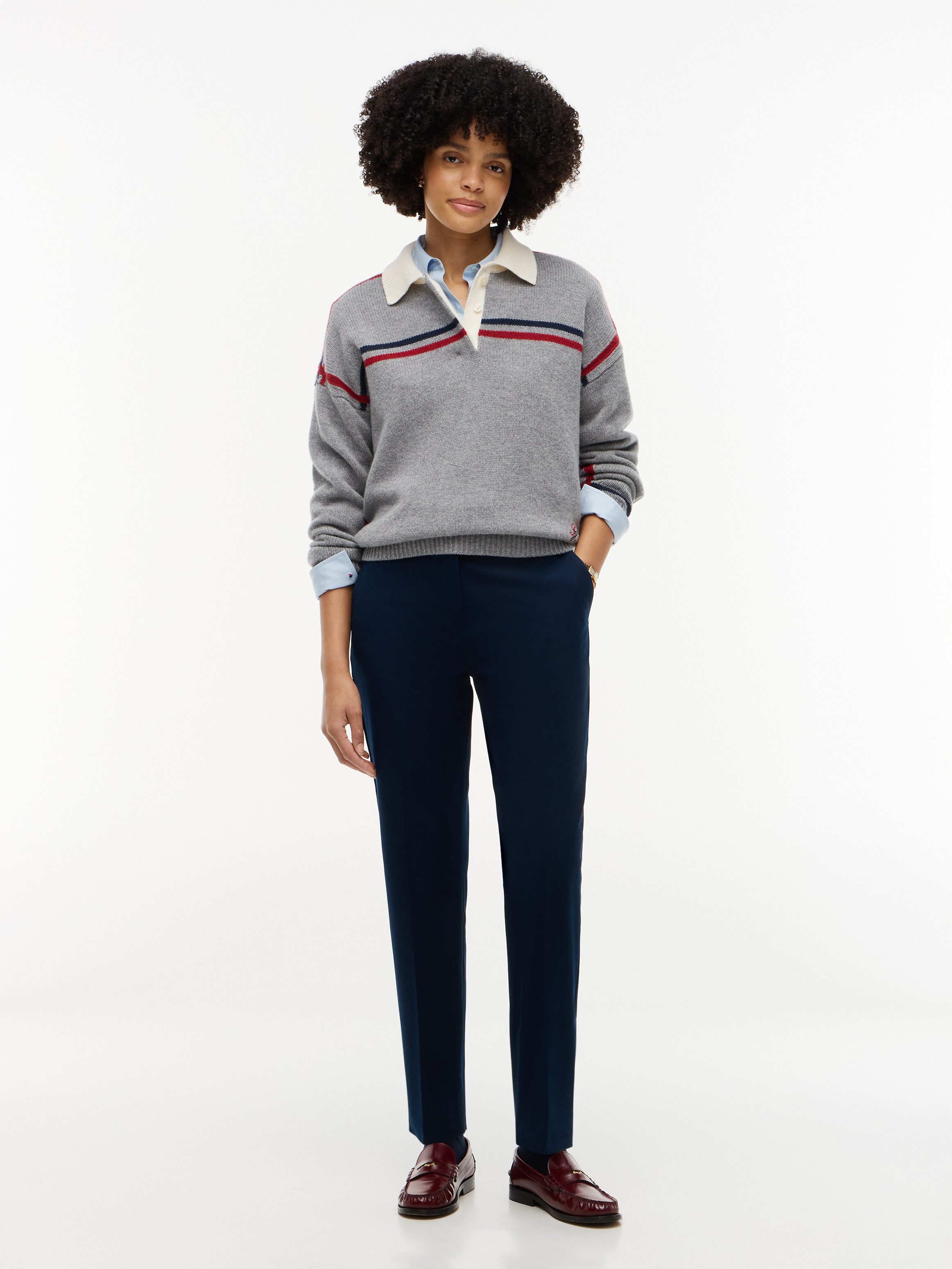 Tommy Hilfiger Anzughose GABARDINE SLIM STRAIGHT Baumwollmischung, slim fit – Bild 4 von 5