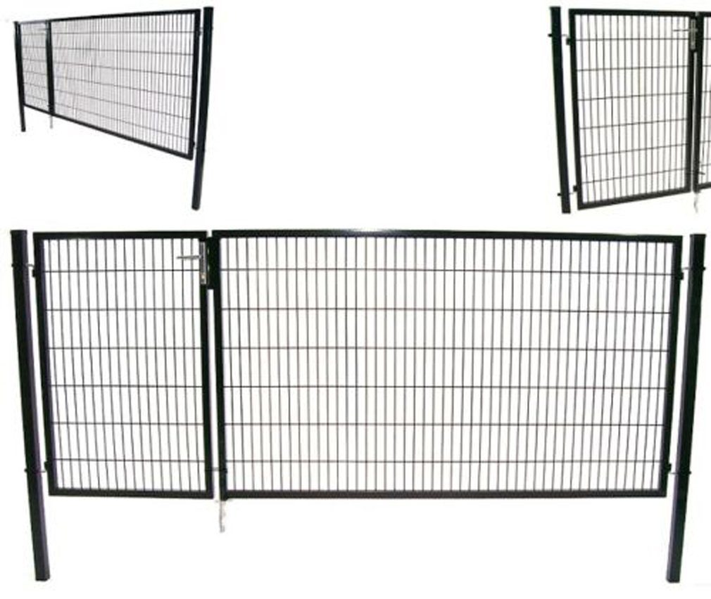 Apex Gartentor Gartentor Tor Doppelflügeltor 140x350 cm Doppelflügel