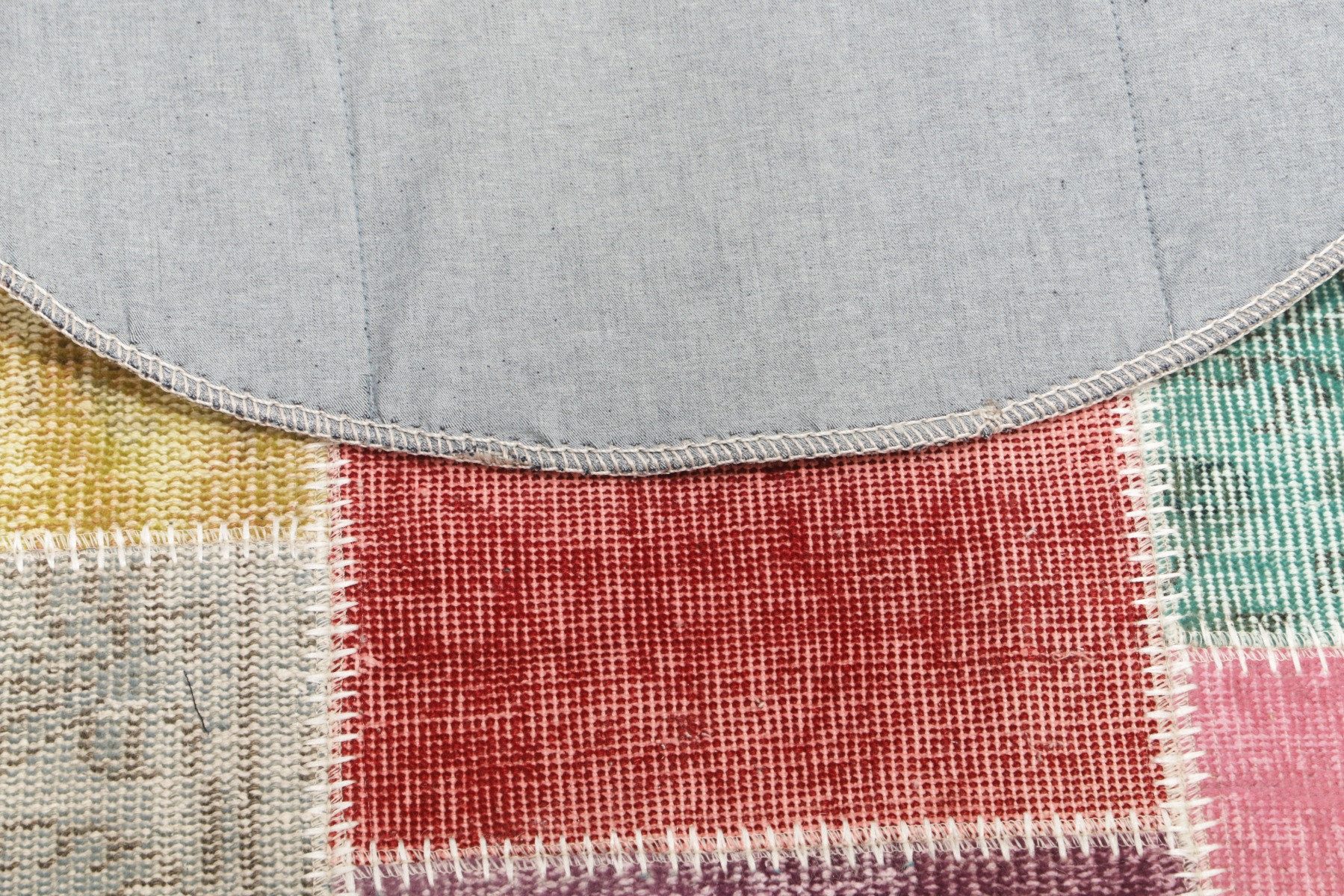 Carpet Avenue Teppich Patchwork 100x100, Rund, Höhe: 8 mm