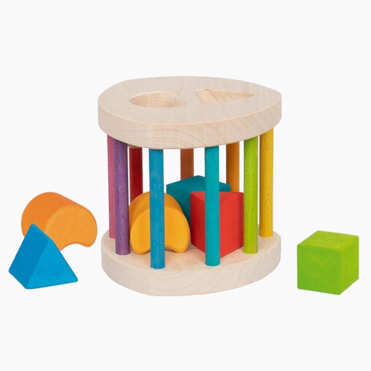 goki Steckspielzeug Sort box Rund, (packung, 1-tlg), erste Zuordnen von verschiedenen Formen