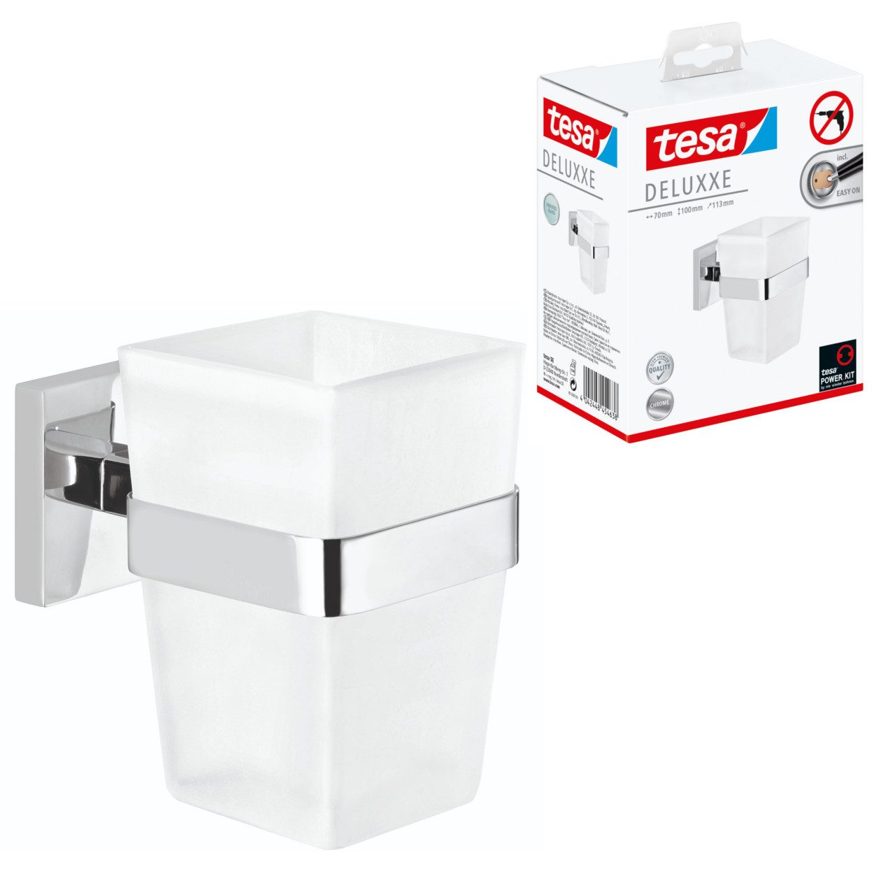 tesa Zahnputzbecher DELUXXE Zahnputzbecherhalter, (Packung, 1-St) günstig online kaufen