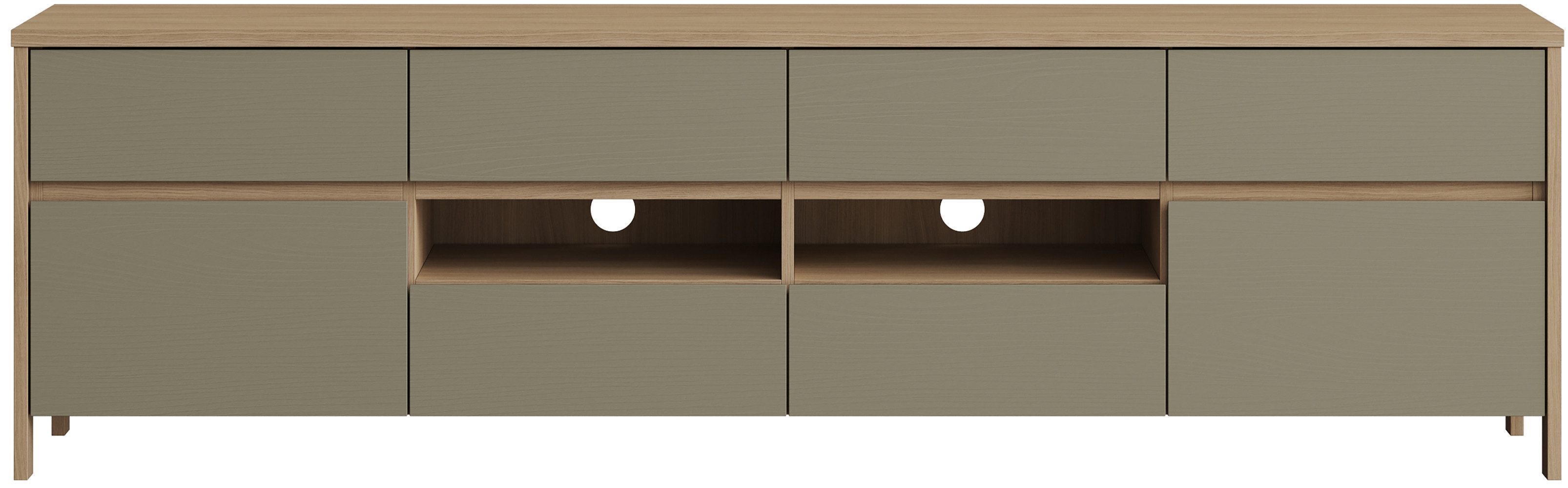 Home affaire TV-Schrank Stranda, moderner TV-Unterschrank, Kommode im Scandi-Style, Lowboard Rahmenoptik, ausreichend Stauraum, vielseitig einsetzbar, 193 cm breit