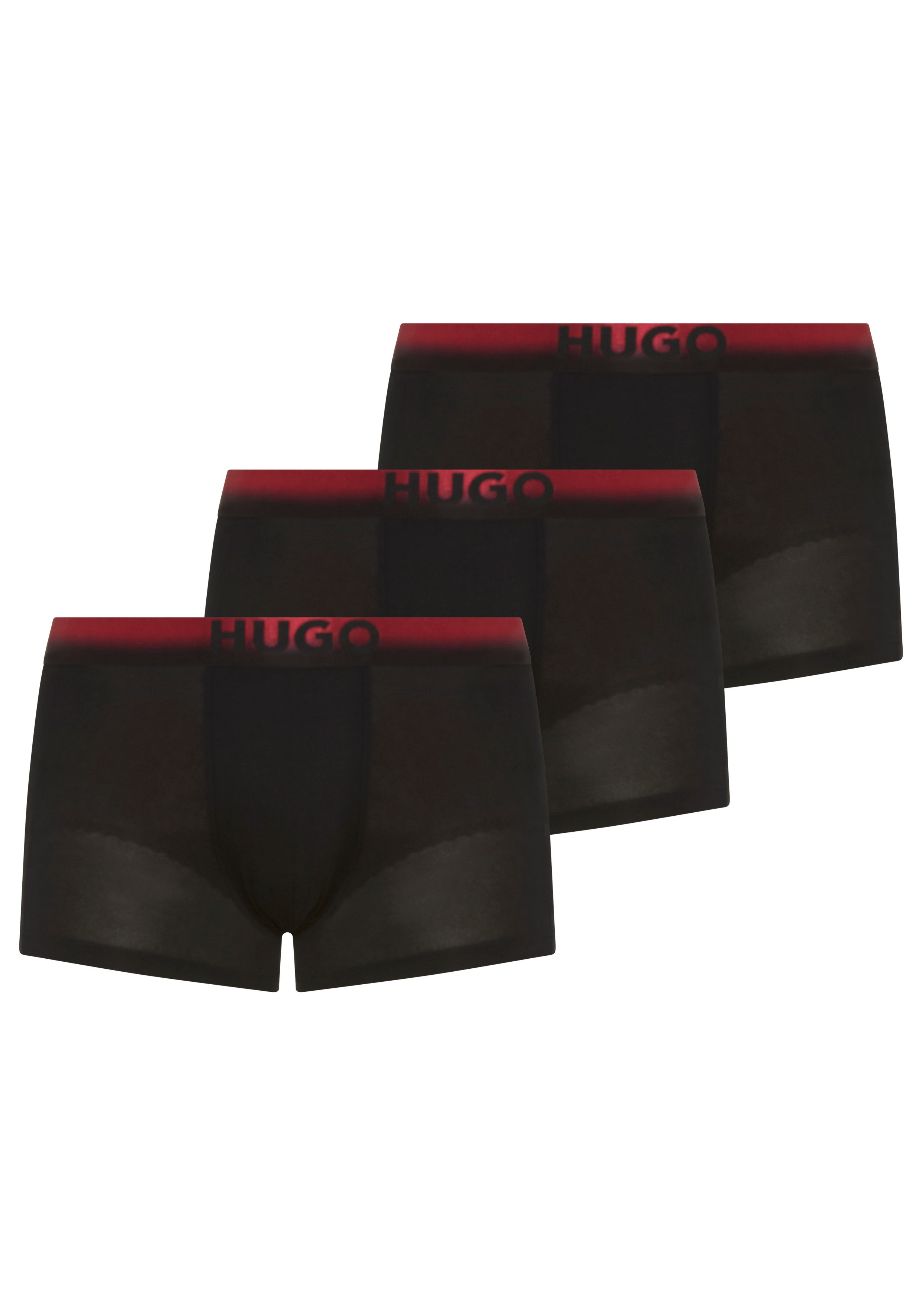 HUGO Trunk (3-St) elastischer Bund mit Sprühfärbemuster und Logo