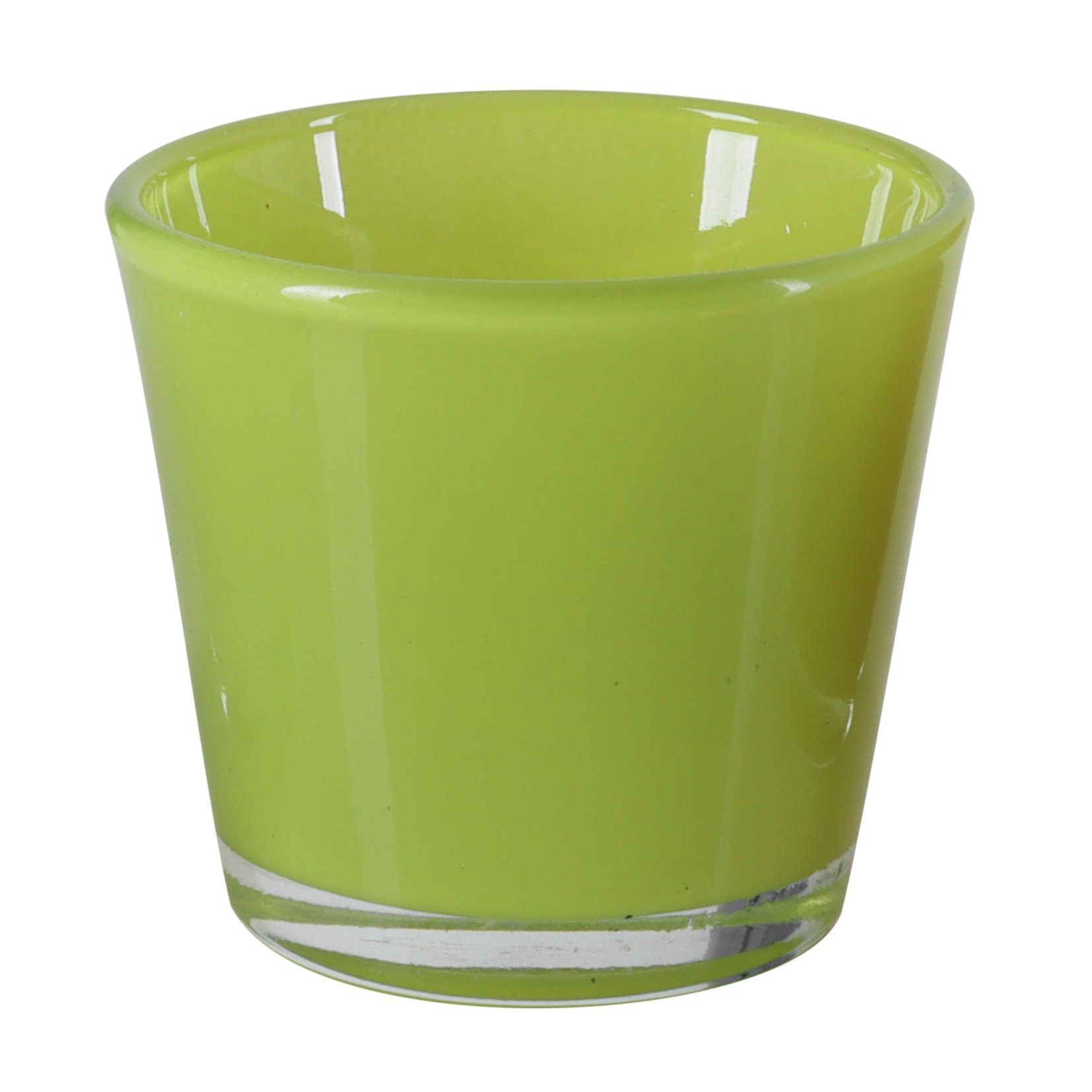 Mini Teelichter 5er-Set, Blumentopf für Pflanzen oder Pflanztopf Hellgrün Glas, Mini tegawo