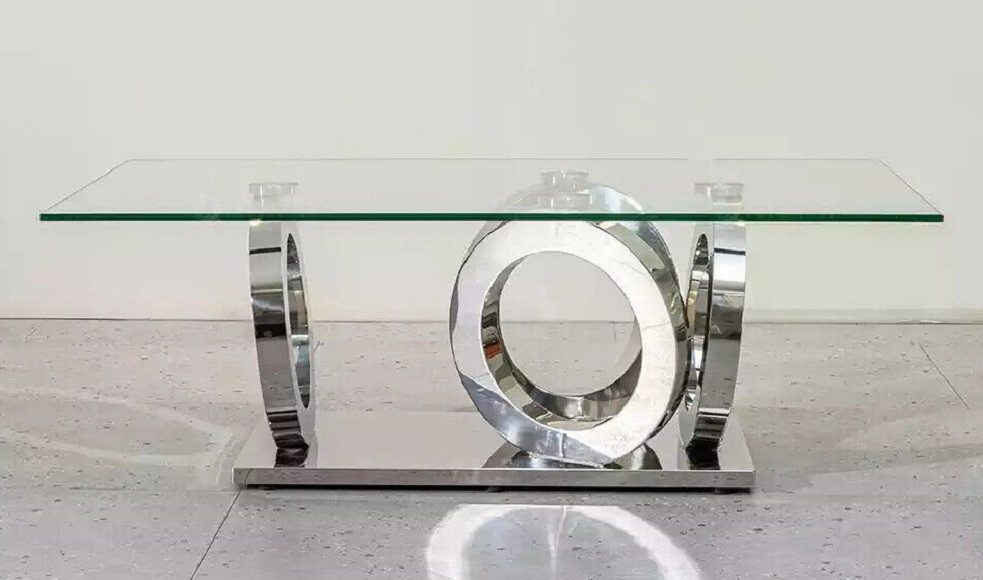 Xlmoebel Couchtisch Rechteckiger Sofatisch aus Metall in eleganter Ausführung (1-St., 1x Couchtisch), Hergestellt in Europa