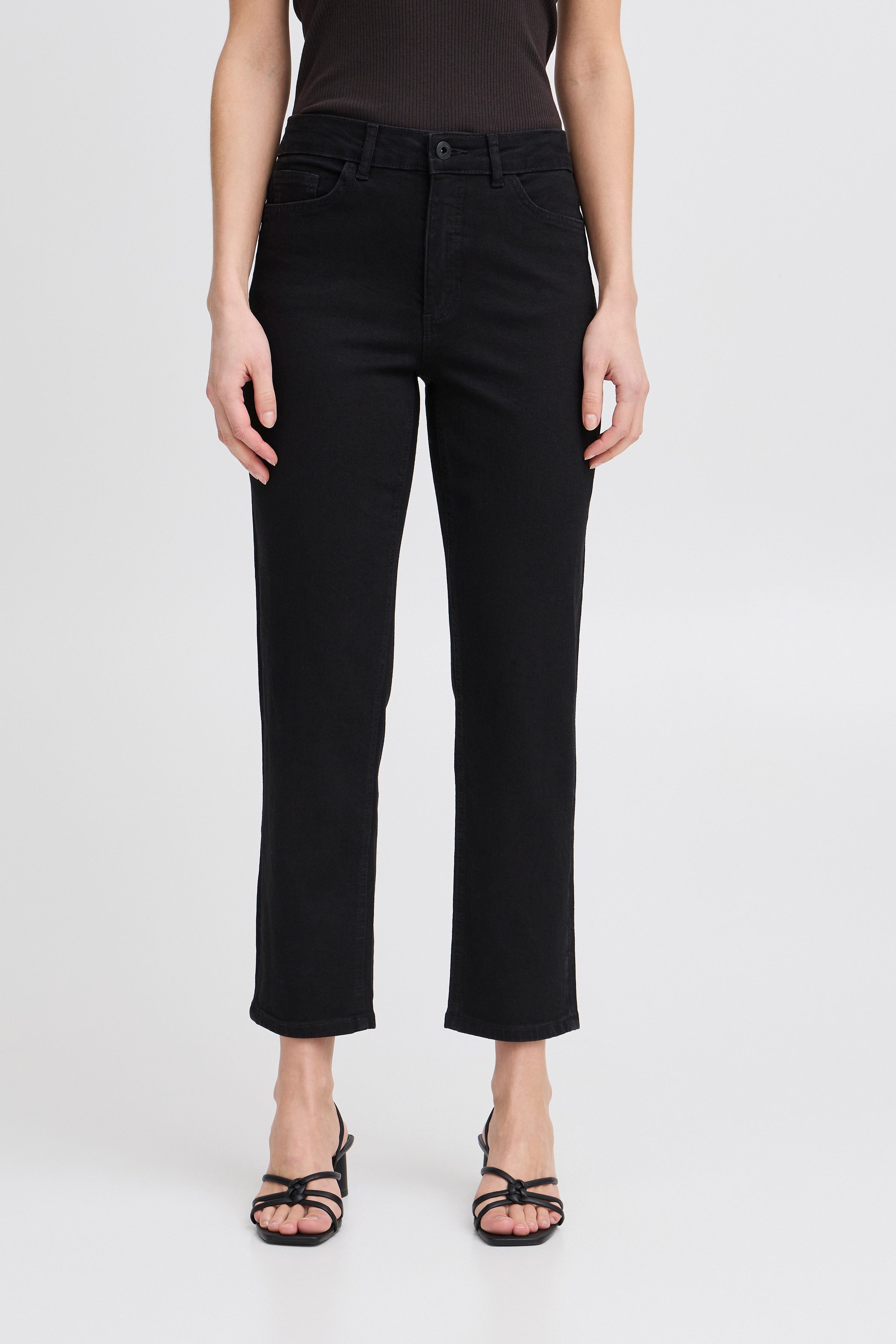 ICHI Loose-fit-Jeans IHTWIGGY RAVEN Baumwollmischung, Loose fit, knöchelfrei
