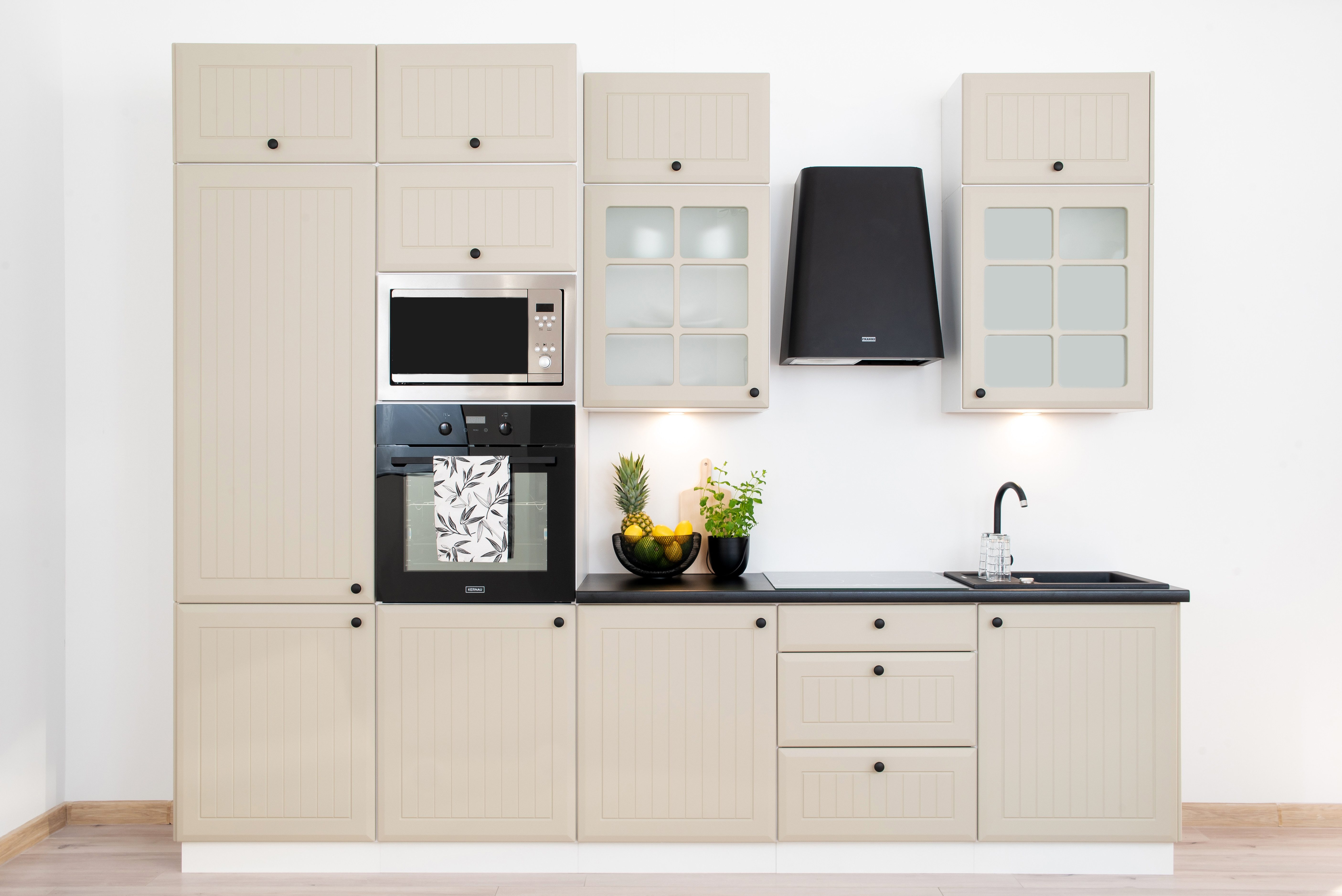 ROYAL24_MARKT Küchenzeile KS1-G300 - IRMA - Strapazierfähig mit modernem Flair, (Küchenzeile), Luxus – Modern – Präzise.