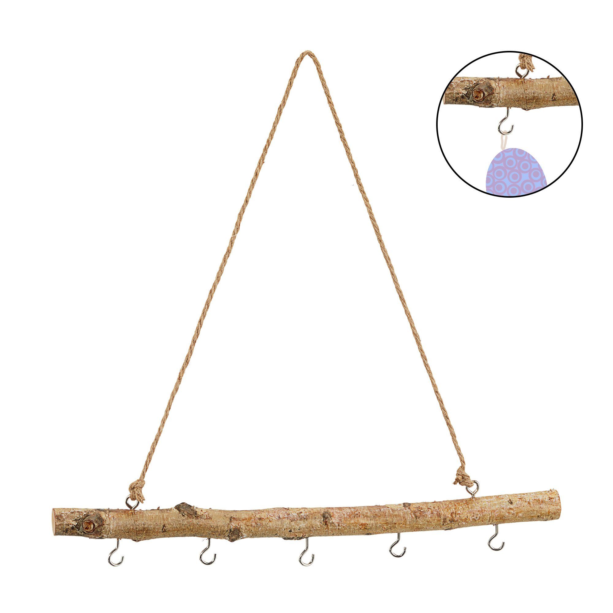 CEPEWA Fensterdekoration Deko-Holzstange 50 cm mit günstig online kaufen