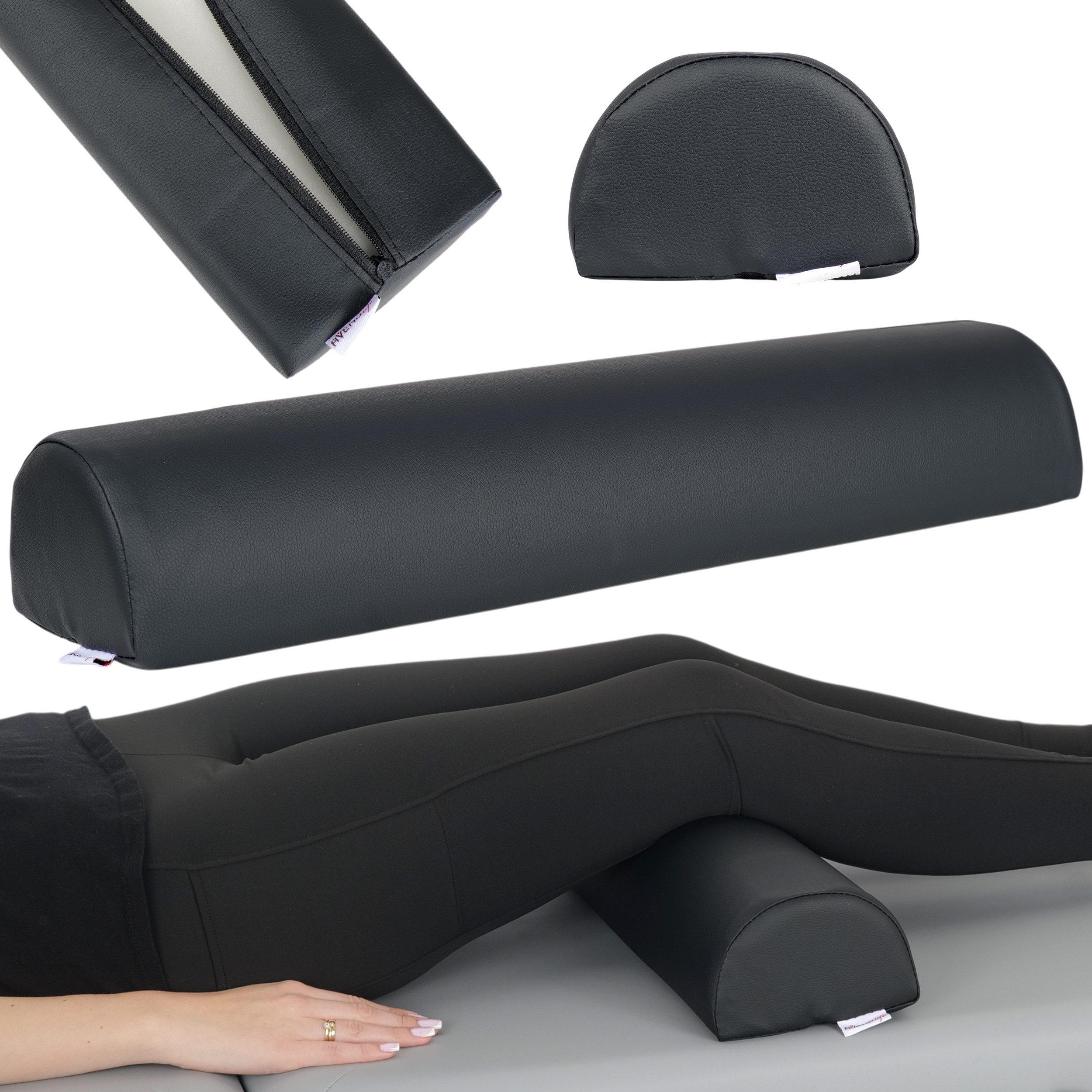 Habys Massageliege Halbrolle Knierolle Lagerungsrolle für Therapieliege 60x15x10cm Yoga