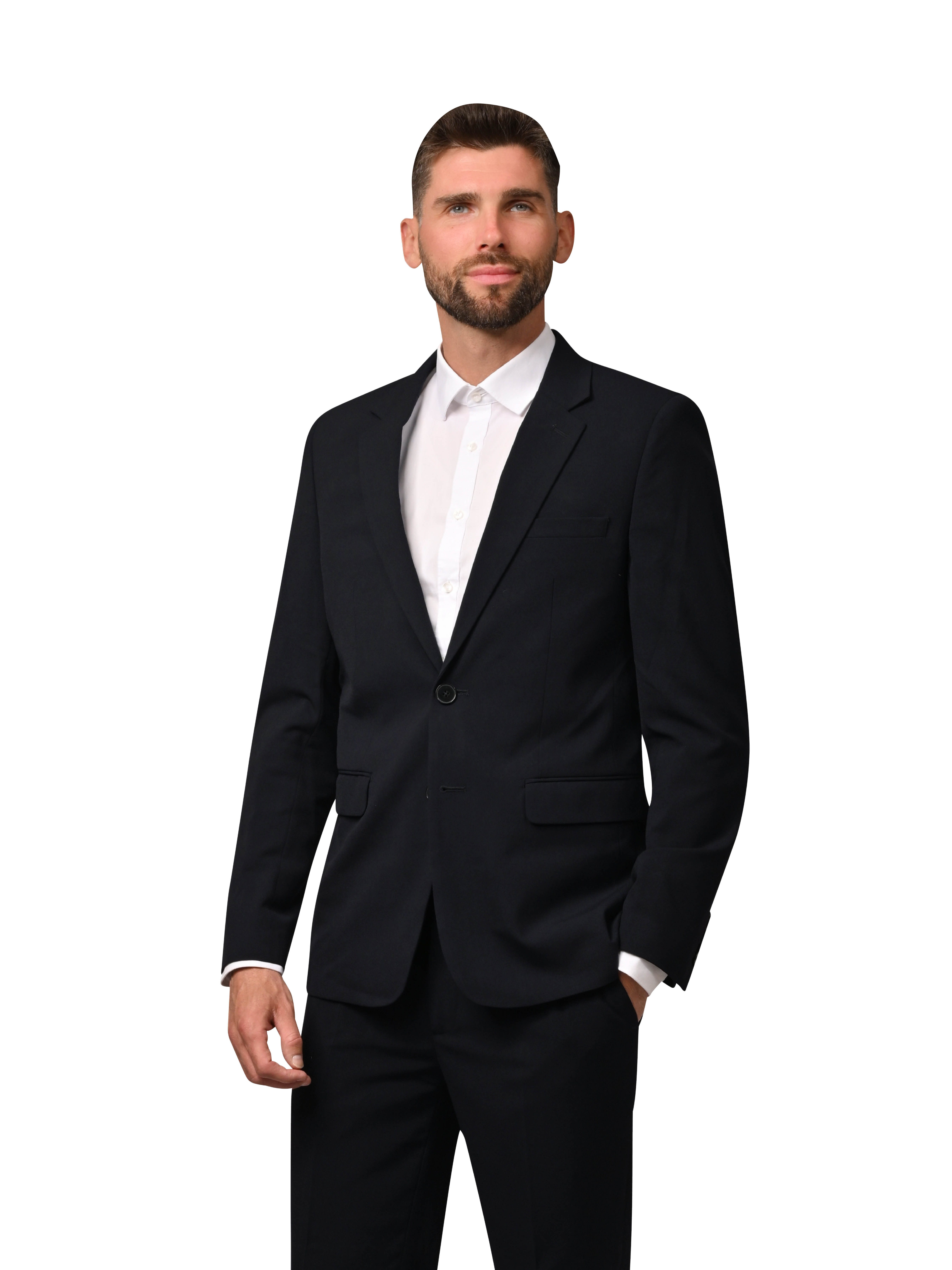 Hirschthal Anzugsakko Herren 2-Knopf Business Sakko Regular-Fit in klassischem Design, mit Kleidersack