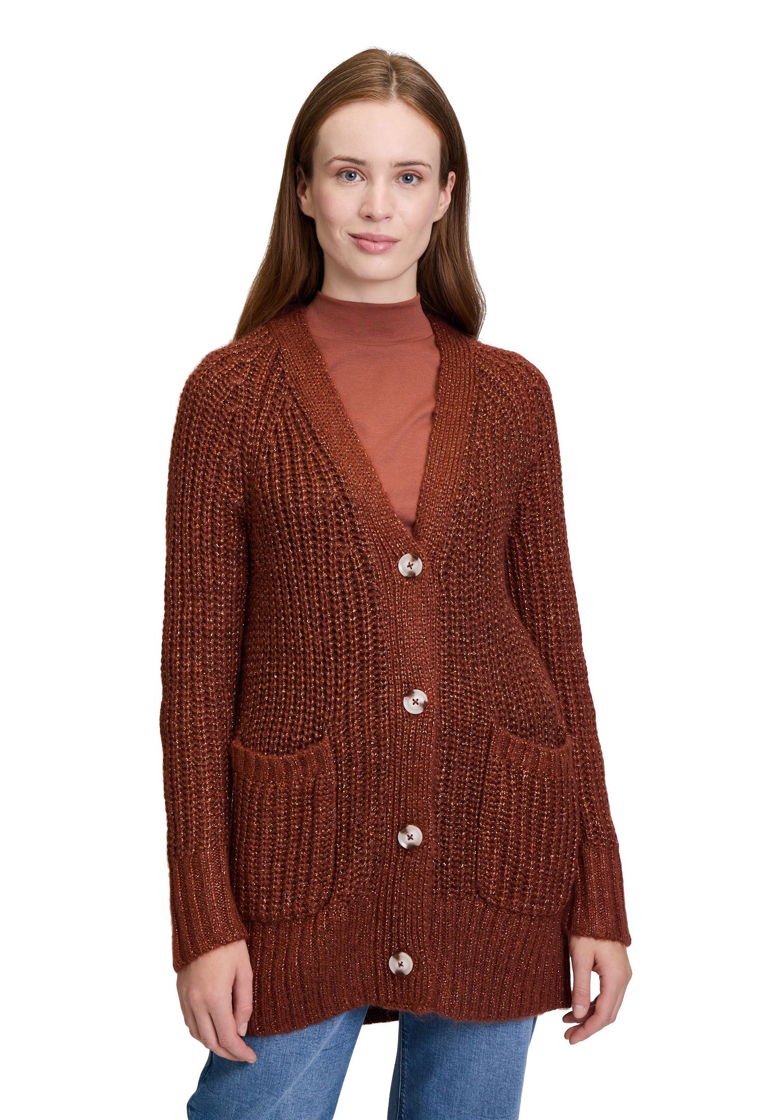 Cartoon Strickjacke Cartoon Strick-Cardigan mit V-Ausschnitt günstig online kaufen