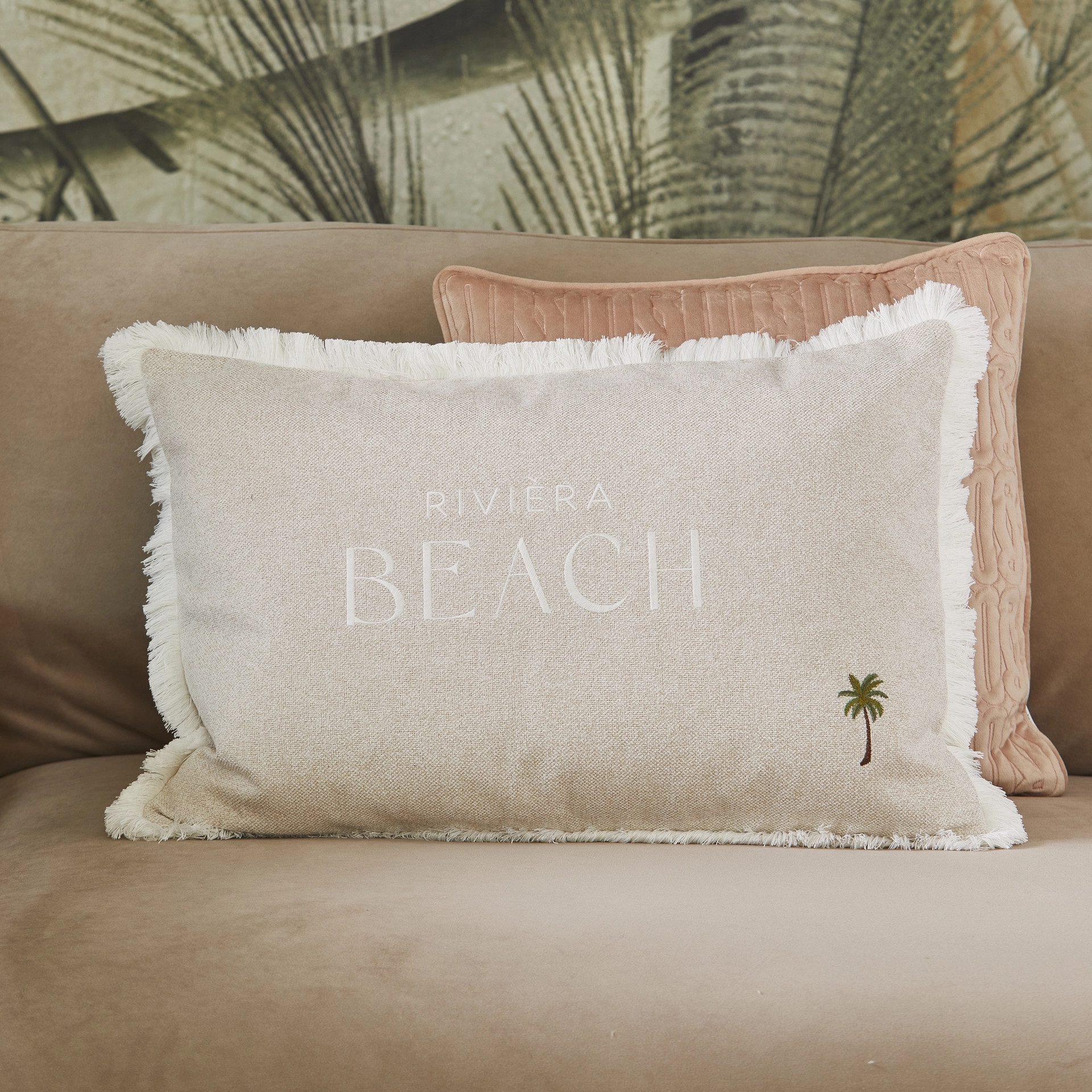 Rivièra Maison Kissenbezug Rivièra Maison Beach Palm Tree Pillow Cover 65x45, Kissenbezug