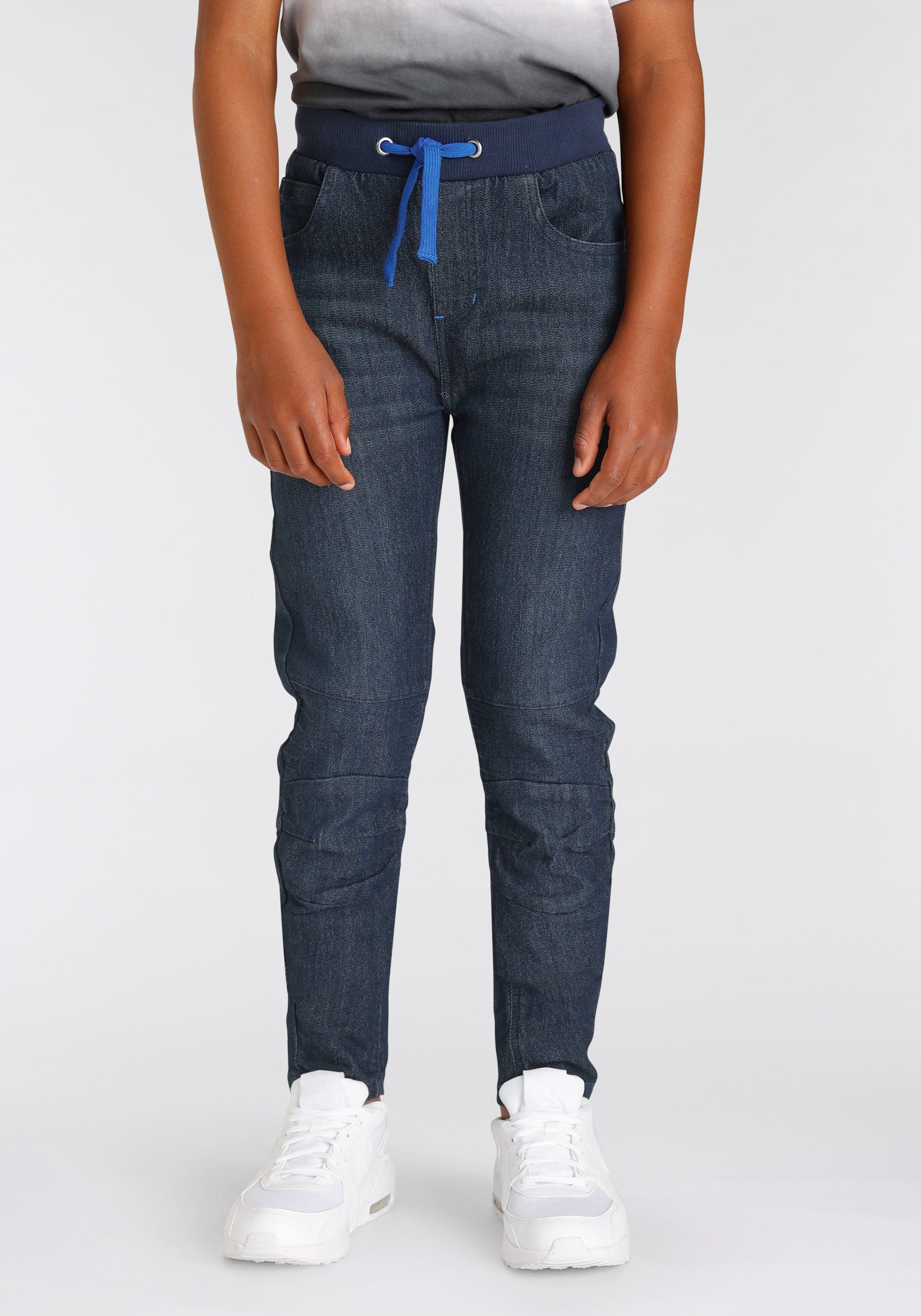 Chiemsee Schlupfjeans, Stretch-Jeans für Jungen schmale Beinform, Used-Waschung, niedrige Leibhöhe