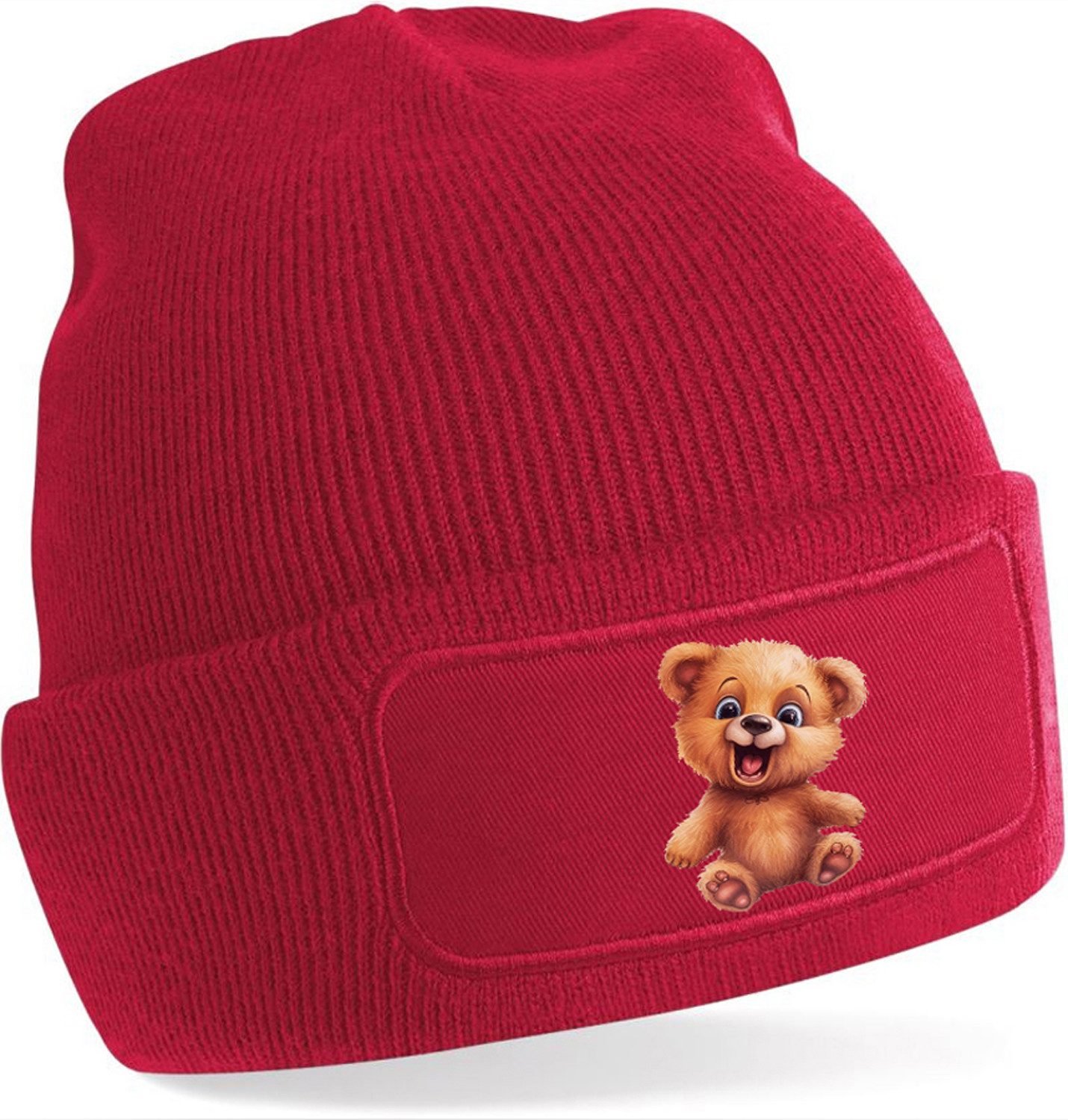 MyDesign24 Strickmütze Teddy Bär Beanie Wintermütze i268