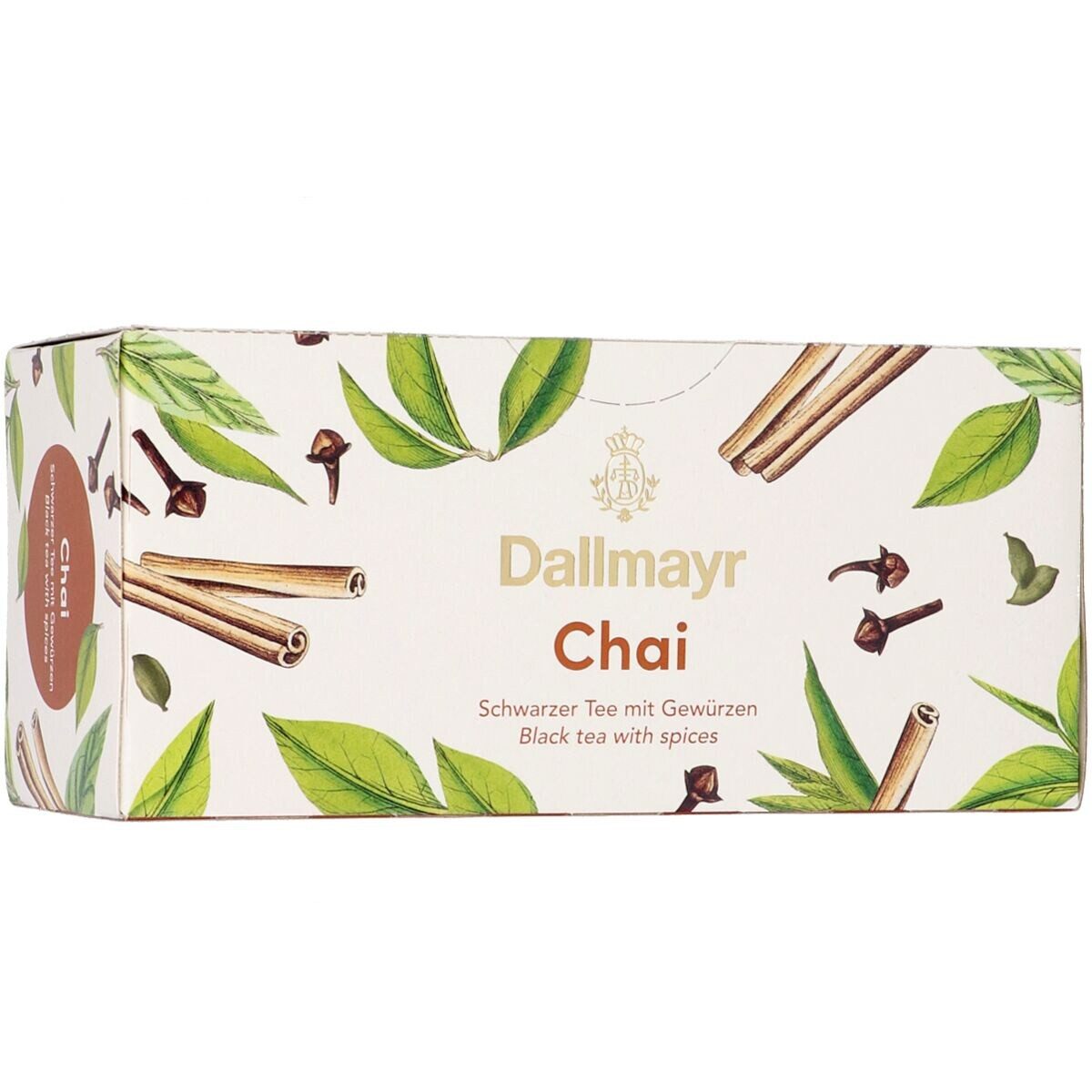 DALLMAYR Tee Chai, 25 Aufgussbeutel, Schwarztee mit Gewürzen