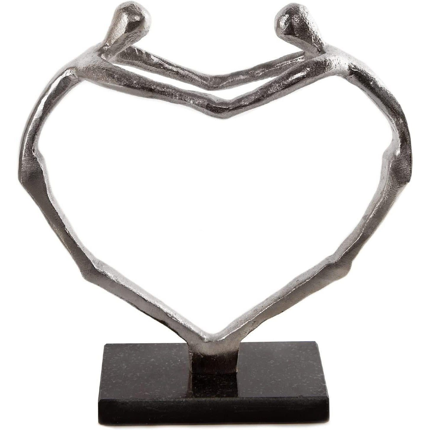 Logbuch-Verlag Dekofigur Liebespaar Figur aus Metall - Pärchen Dekofigur silber schwarz 22 cm