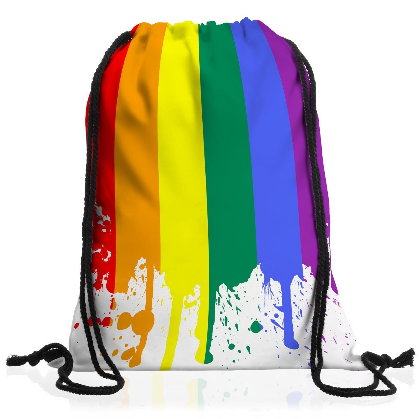 Regenbogen Pride Rucksack Beutel Henkeltasche, Demo Gleichberechtigung CSD VOID