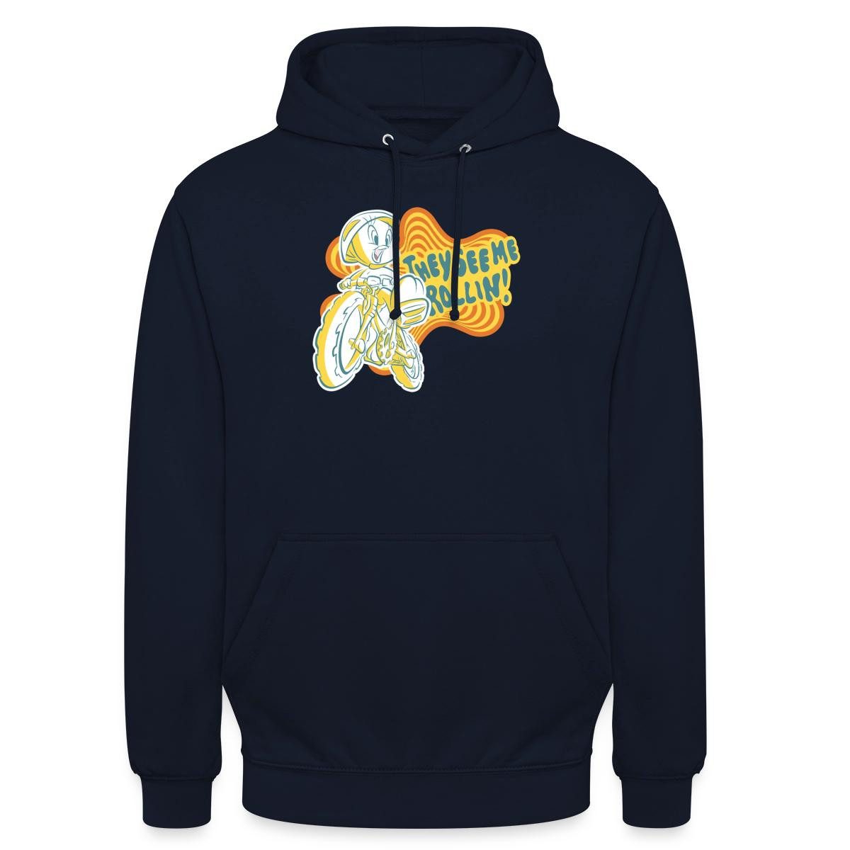 Hoodie Looney Tunes They See Me Rollin' Tweety Fahrrad Unisex Hoodie