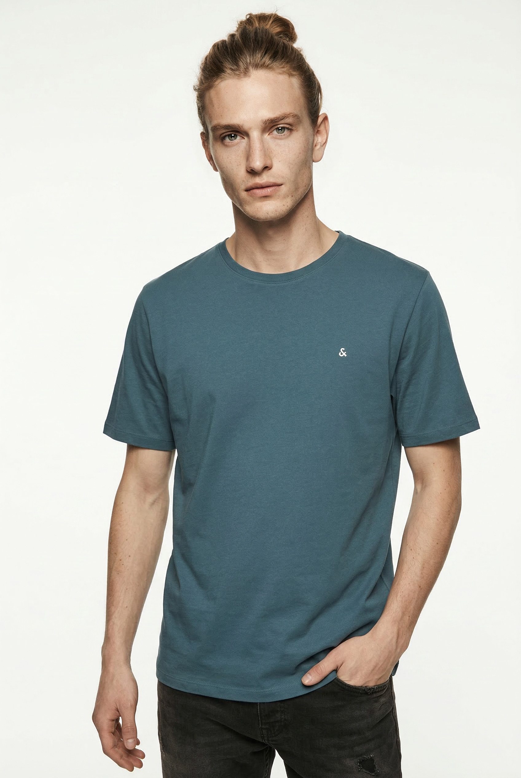 Jack & Jones Rundhalsshirt JJEPAULOS TEE SS CREW NECK NOOS Baumwollmischung, regular fit