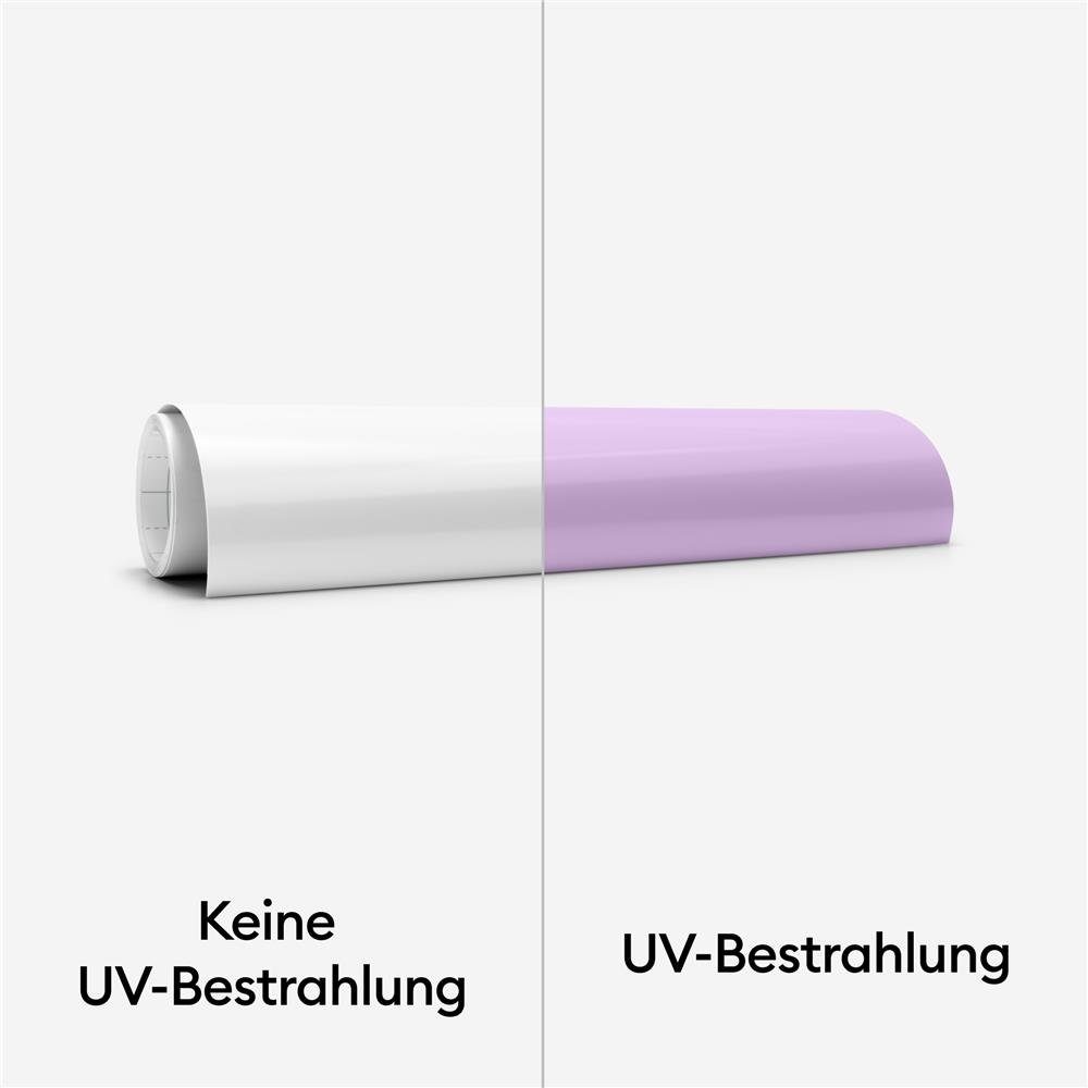 Cricut Dekorationsfolie Iron-On mit UV-aktivierter Farbveränderung, Weiß - Violett, 1 Rolle, 30,5 cm x 48,2 cm