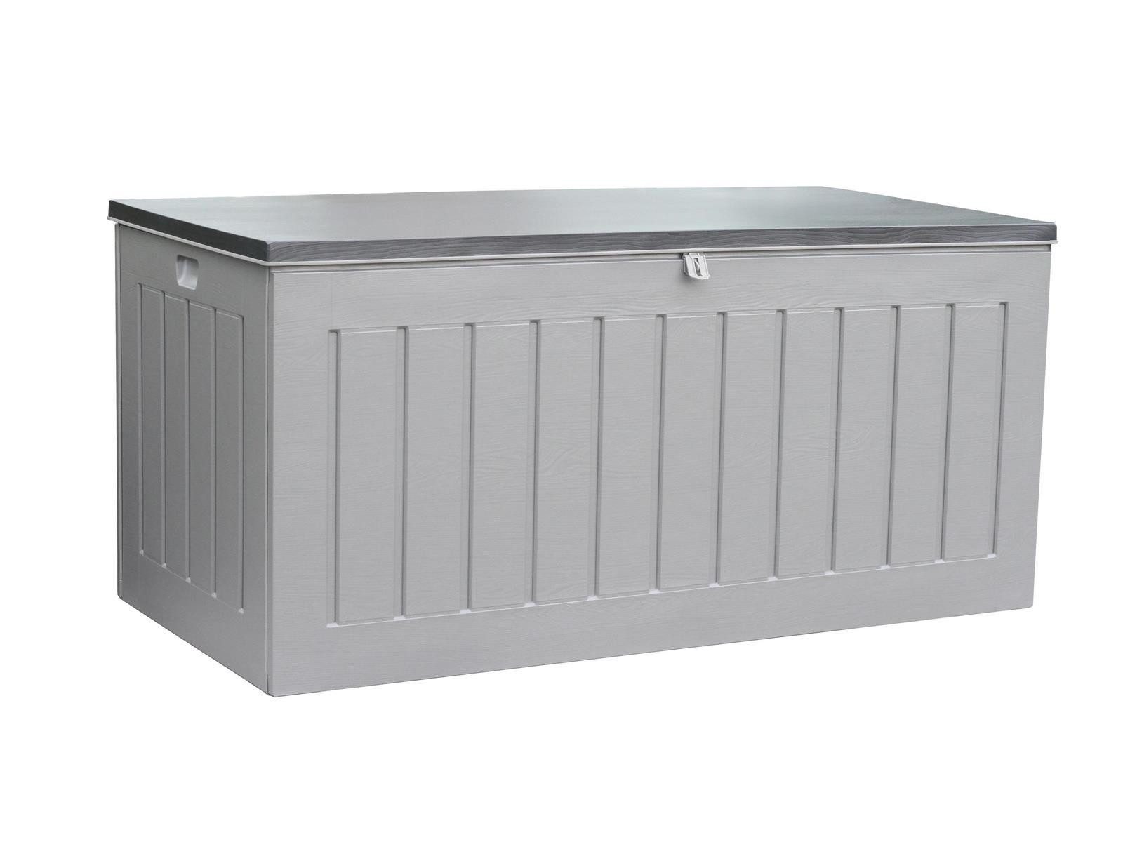 bellavista - Home&Garden® Auflagenbox Kissenbox Aik 830 Liter Auflagenbox grau abschließbar (1 St), grau, Kunststoff, wetterfest, wetterfest - Garten, Terrasse, Balkon