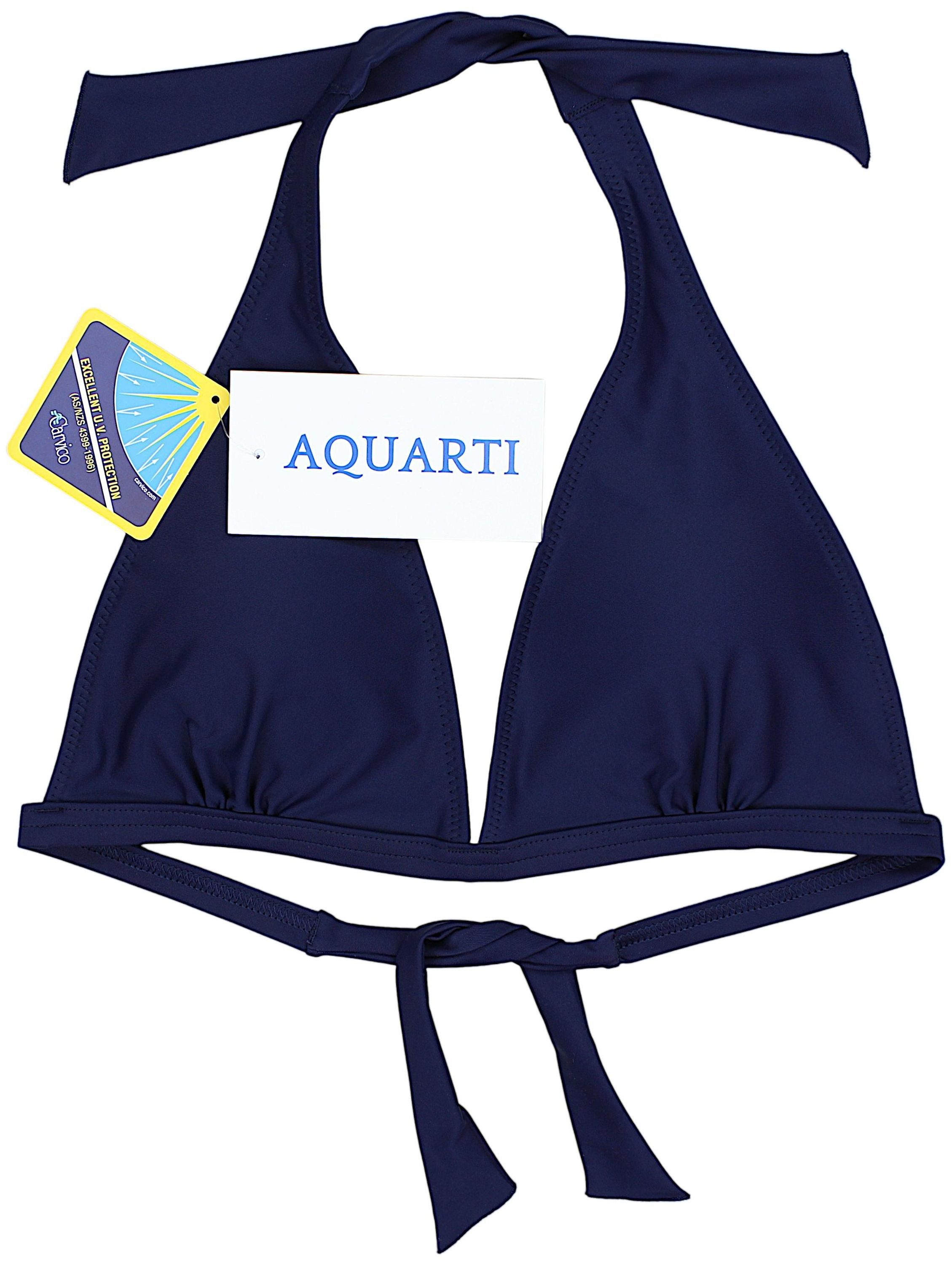Aquarti Triangel-Bikini Bikini Oberteil Neckholder Push Up Padded Zum Binden