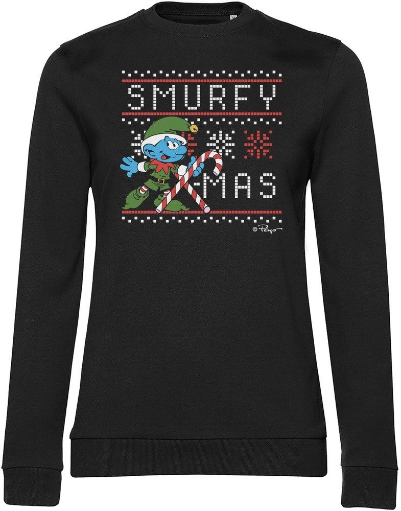 Die Schlümpfe Rundhalspullover Smurfy X-Mas Girly Sweatshirt