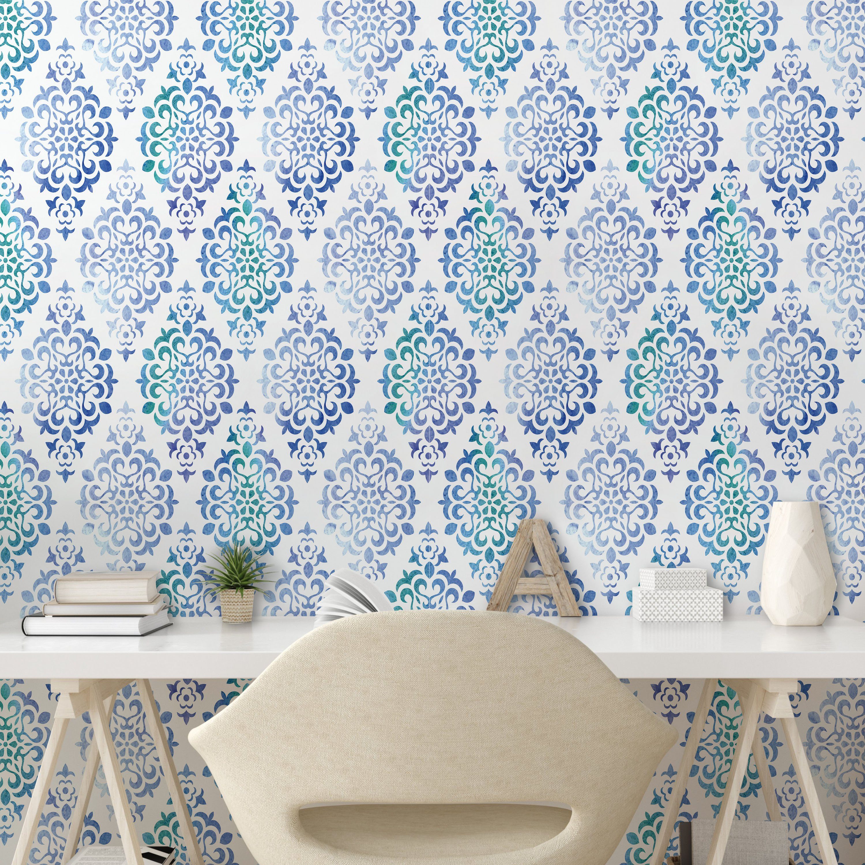 Wohnzimmer selbstklebendes marokkanische Element Aquarell Küchenakzent, Vinyltapete Abakuhaus